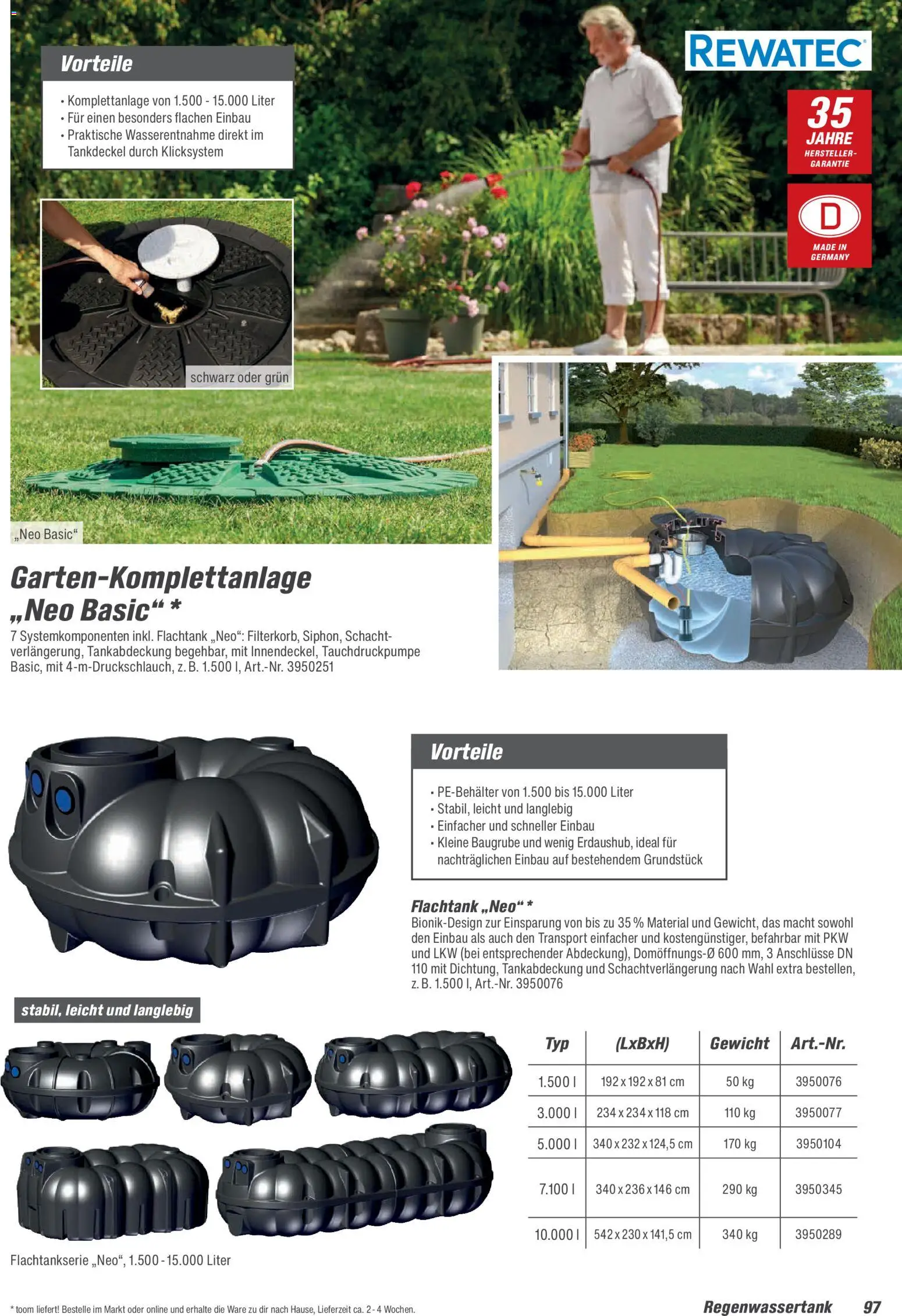 Toom Baumarkt Gartenpflege & Teich 2026 – gültig ab 20.02.2026 | Seite: 97 | Produkte: Gewicht