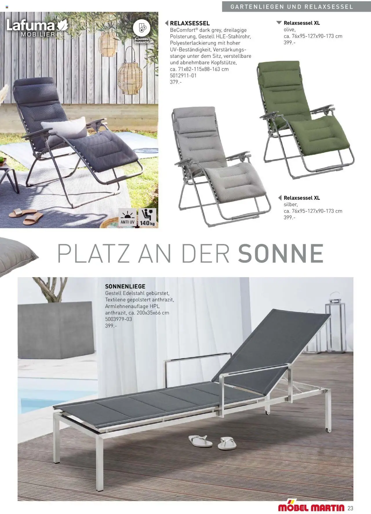 Möbel Martin Wohnfühl-Garten - gültig ab dem 04.03.2025 | Seite: 23 | Produkte: Relaxsessel