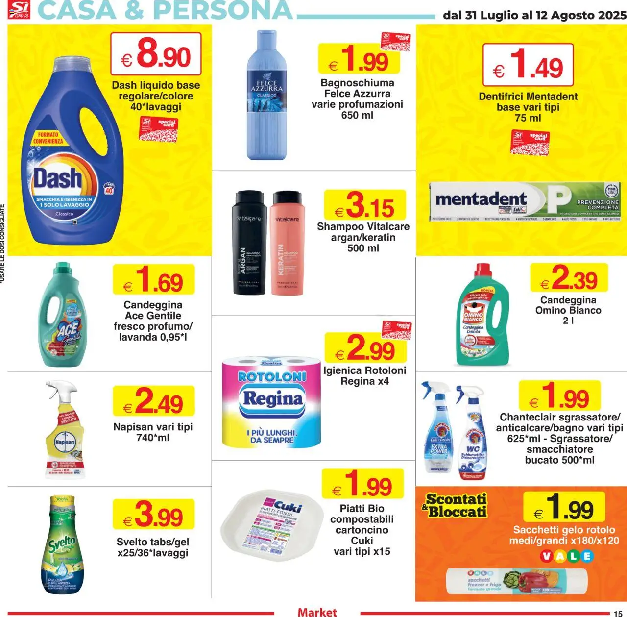 Volantino Sì con Te del 31.07.2025 | Pagina: 15 | Prodotti: Shampoo, Bagnoschiuma, Smacchiatore, Lavanda