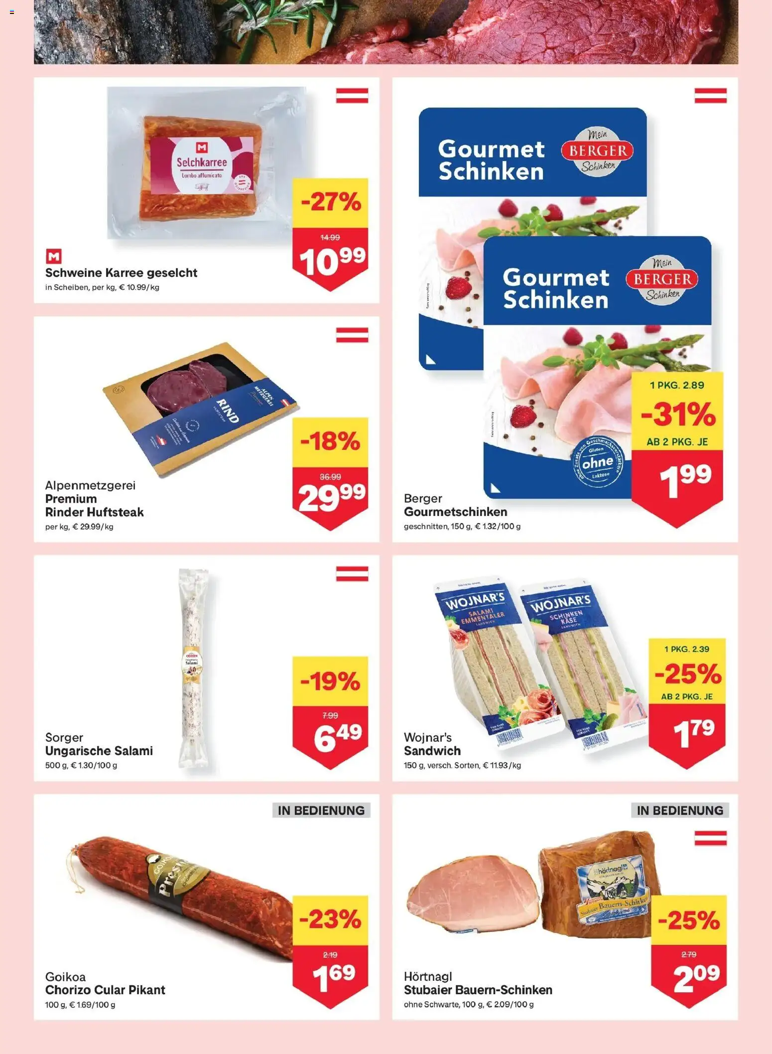 MPREIS Pfunds gültig ab 30.10.2025 | Seite: 3 | Produkte: Käse, Salami, Schinken