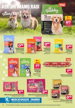 Mercator katalog akcije – veljaven od 16.04.2026 | Stran: 38 | Izdelki: Hrana za mačke, Hrana za pse, Salama
