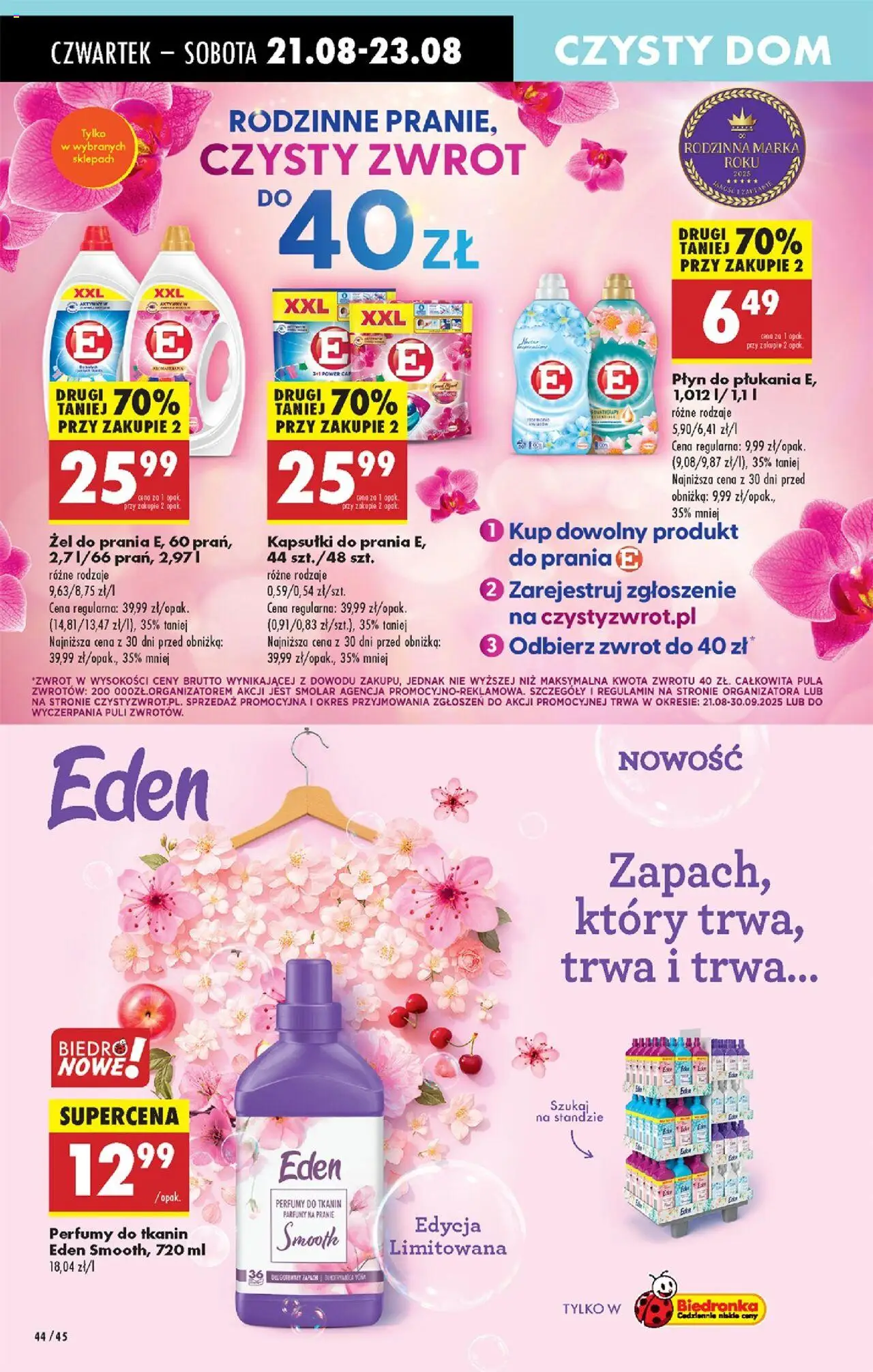 Biedronka gazetka - Oferta w tym tygodniu od 21.08.2025 | Strona: 54 | Produkty: Perfumy, Zapach, Kapsułki do prania