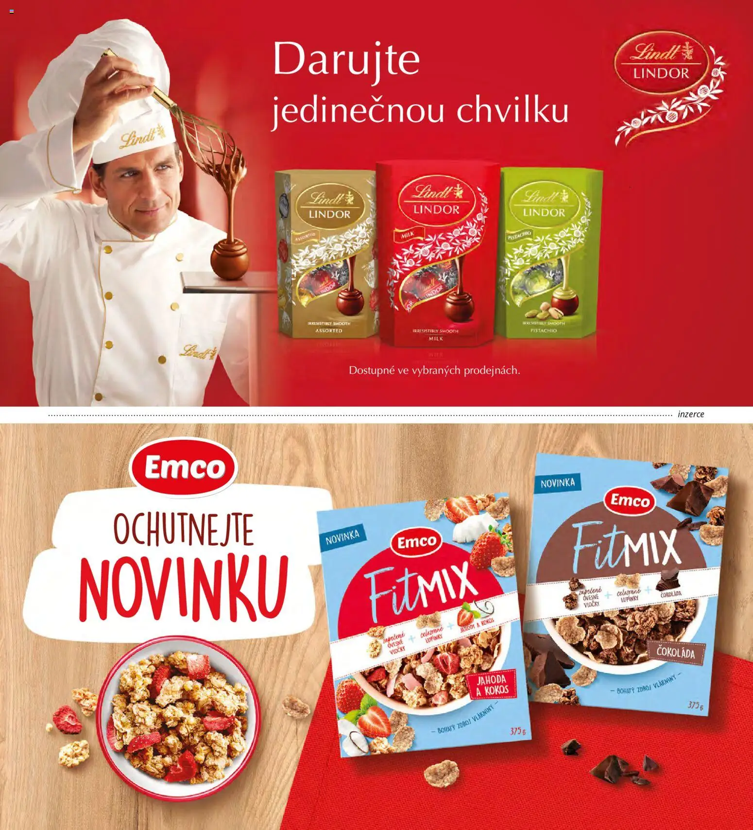 Albert magazín od 01.04.2026 | Strana: 49 | Produkty: Lindor, Čokoláda, Jahody, Vločky