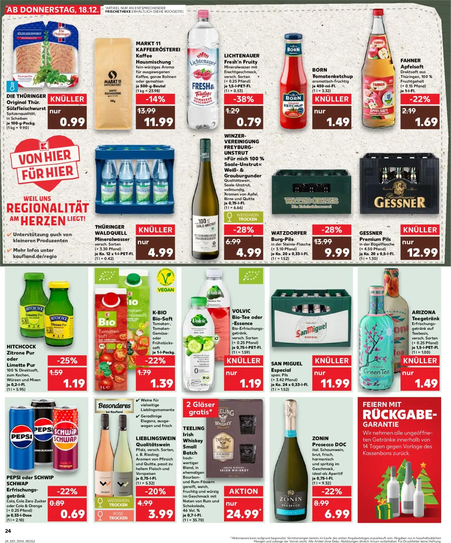 Kaufland prospekt Jena	 – gültig ab 21.12.2025 | Seite: 24 | Produkte: Pils, Zitrone, Volvic, Whiskey