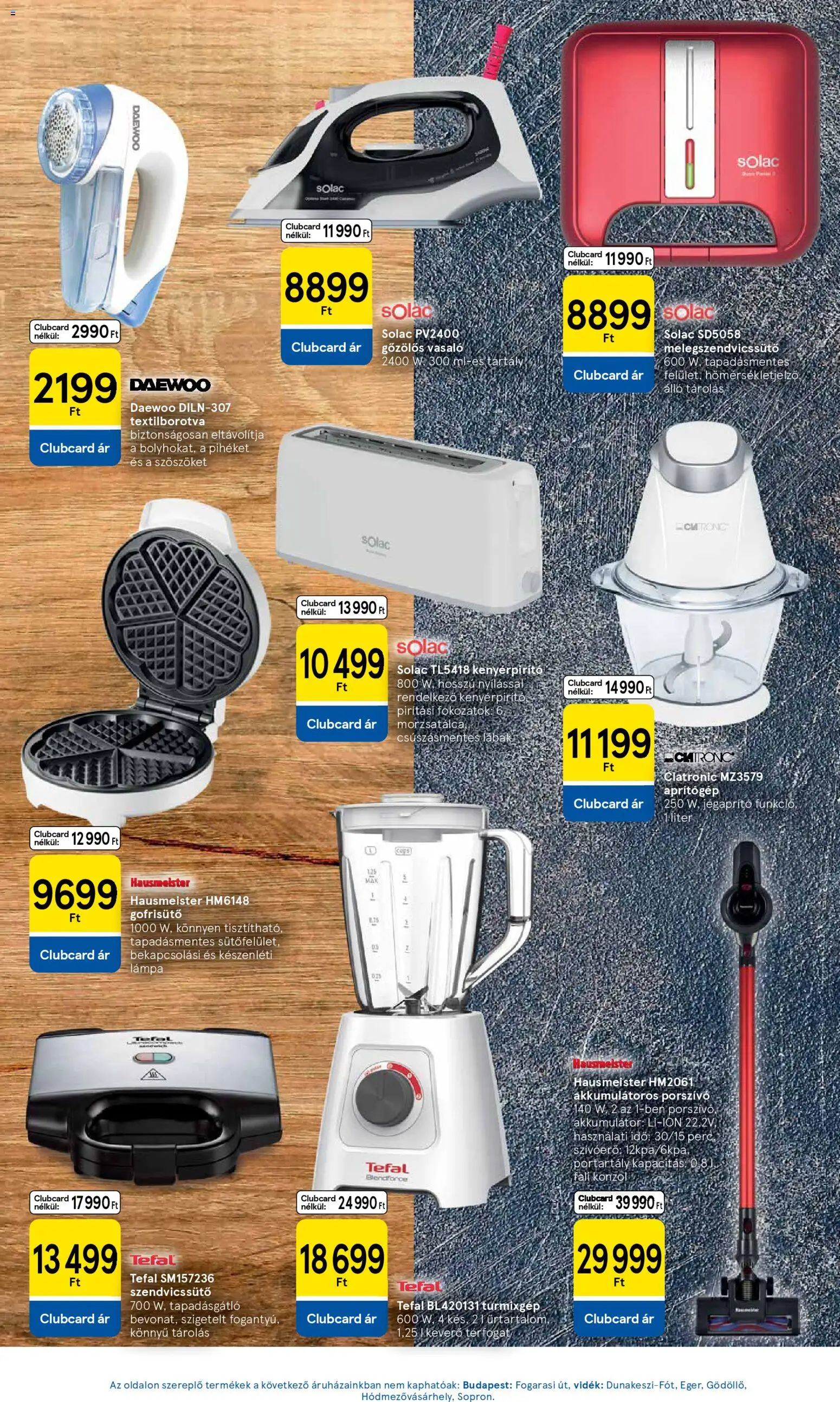Tesco akciós ujság - amely érvényes a következő dátumtól: 19.03.2026 | Oldal: 37 | Termékek: Tefal, Kenyérpirító, Aprítógép, Lámpa