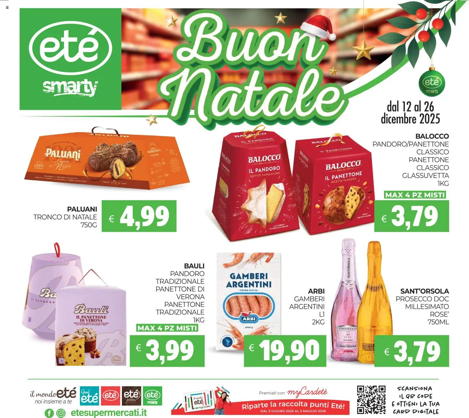 Volantino Eté del 12.12.2025 | Pagina: 1 | Prodotti: Tè, Prosecco, Latte, Panettone
