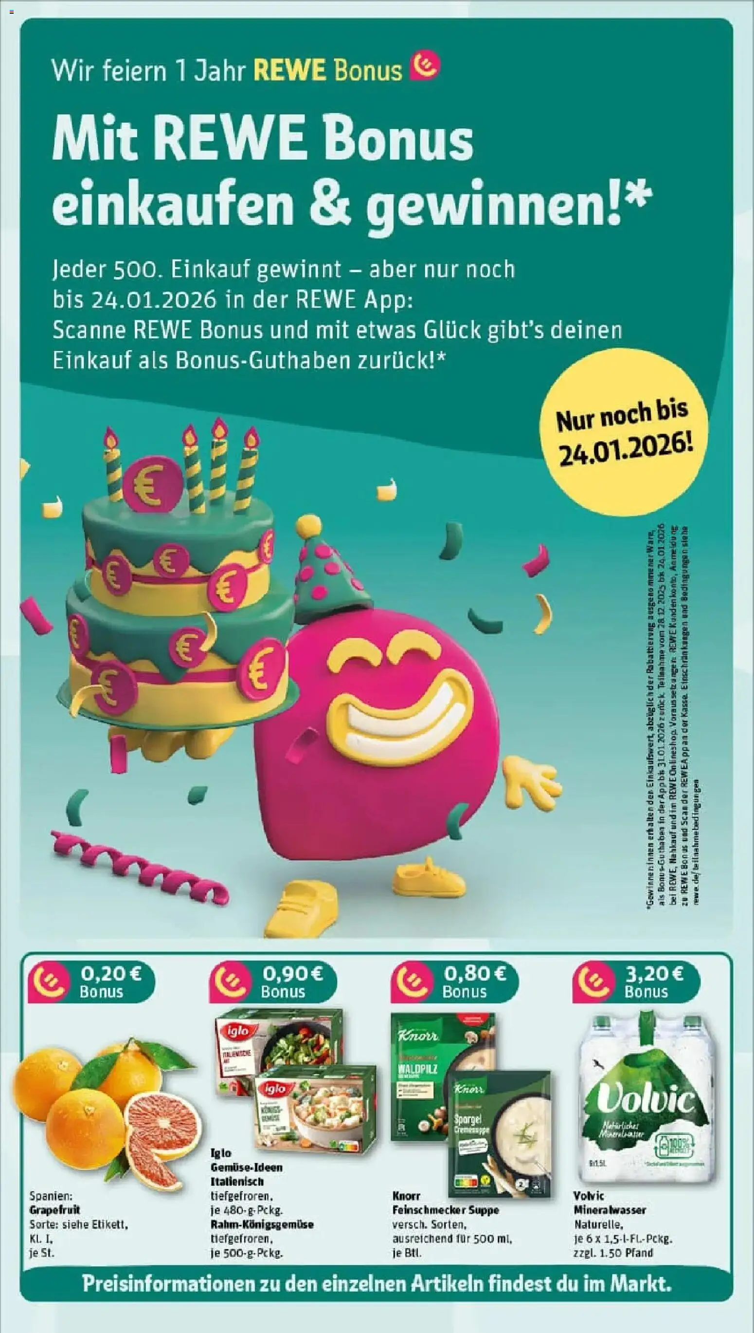 Rewe prospekt Wehr	 – gültig ab 19.01.2026 | Seite: 3 | Produkte: Knorr, Mineralwasser, Grapefruit, Volvic