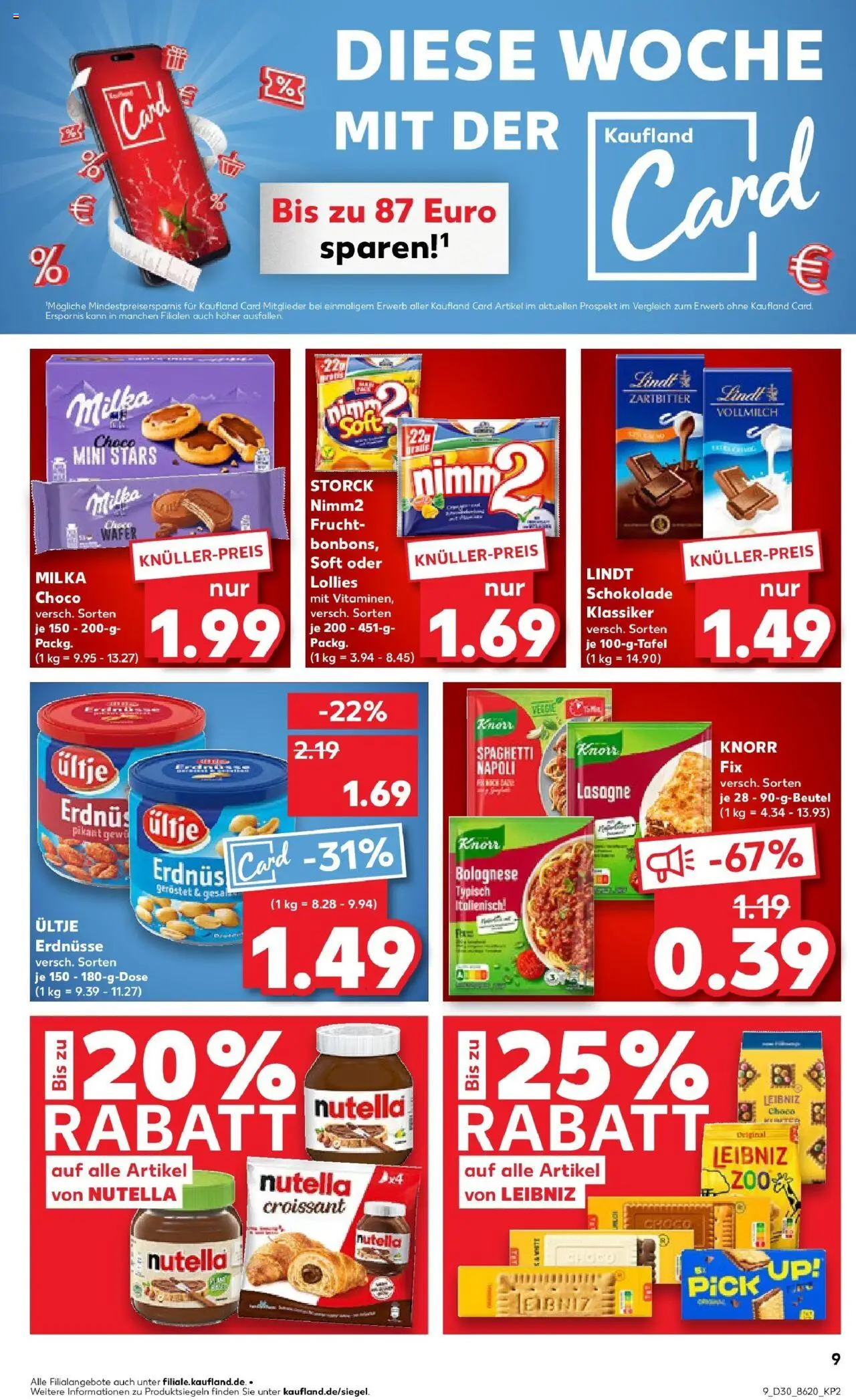 Kaufland prospekt Bottrop	 - gültig ab dem 23.07.2025 | Seite: 9 | Produkte: Ultje erdnusse, Schokolade, Croissant, Nutella