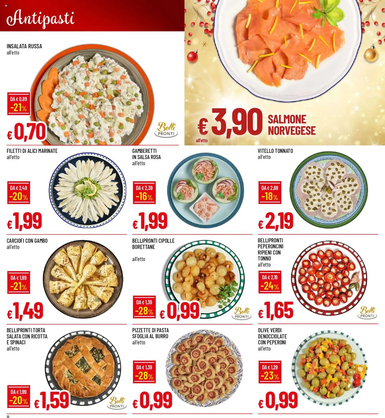 Volantino Galassia del 15.12.2025 | Pagina: 8 | Prodotti: Olive, Torta, Insalata russa, Gamberetti