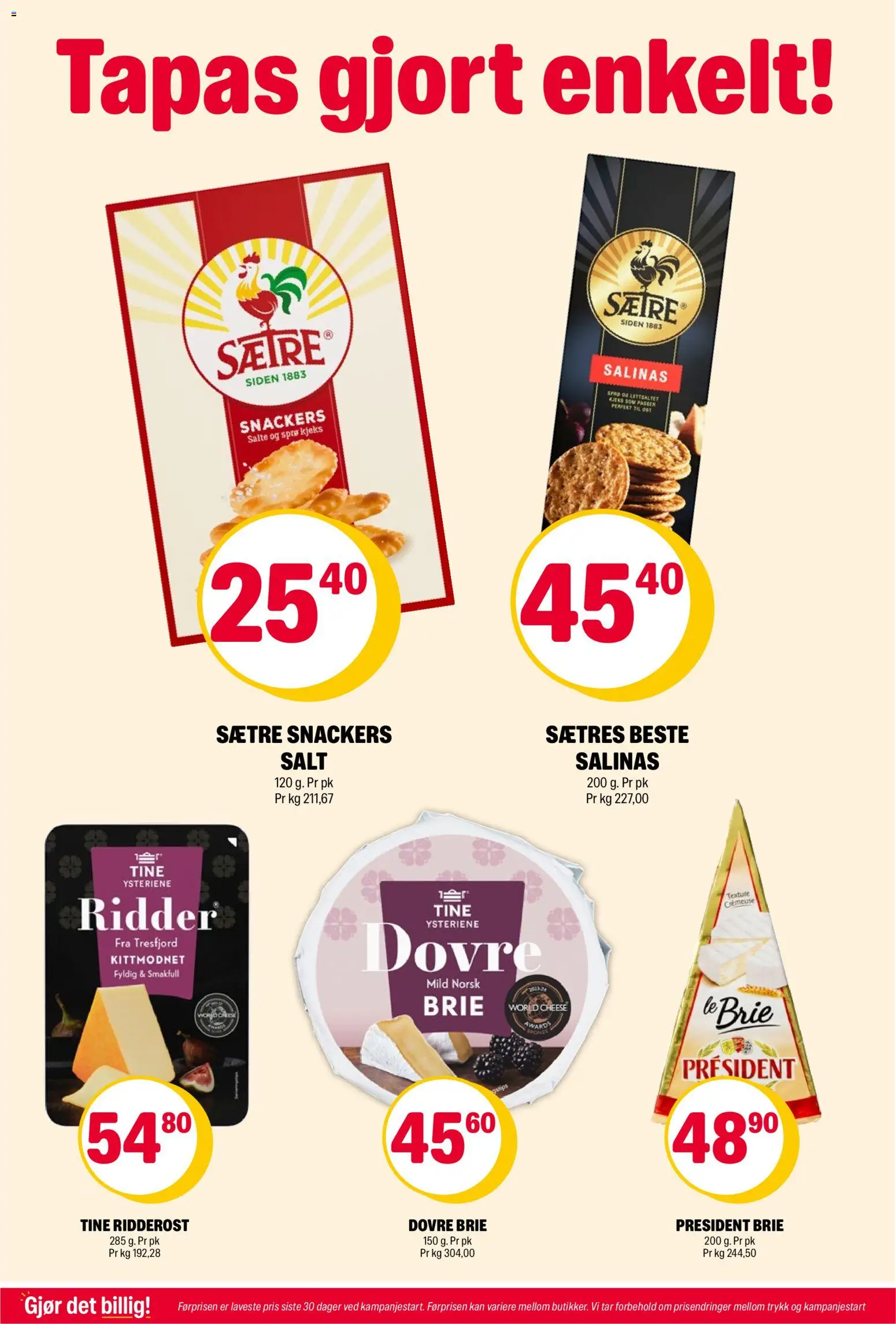 {H1} | Side: 13 | Produkter: Toastbrød, Kjeks, Brie