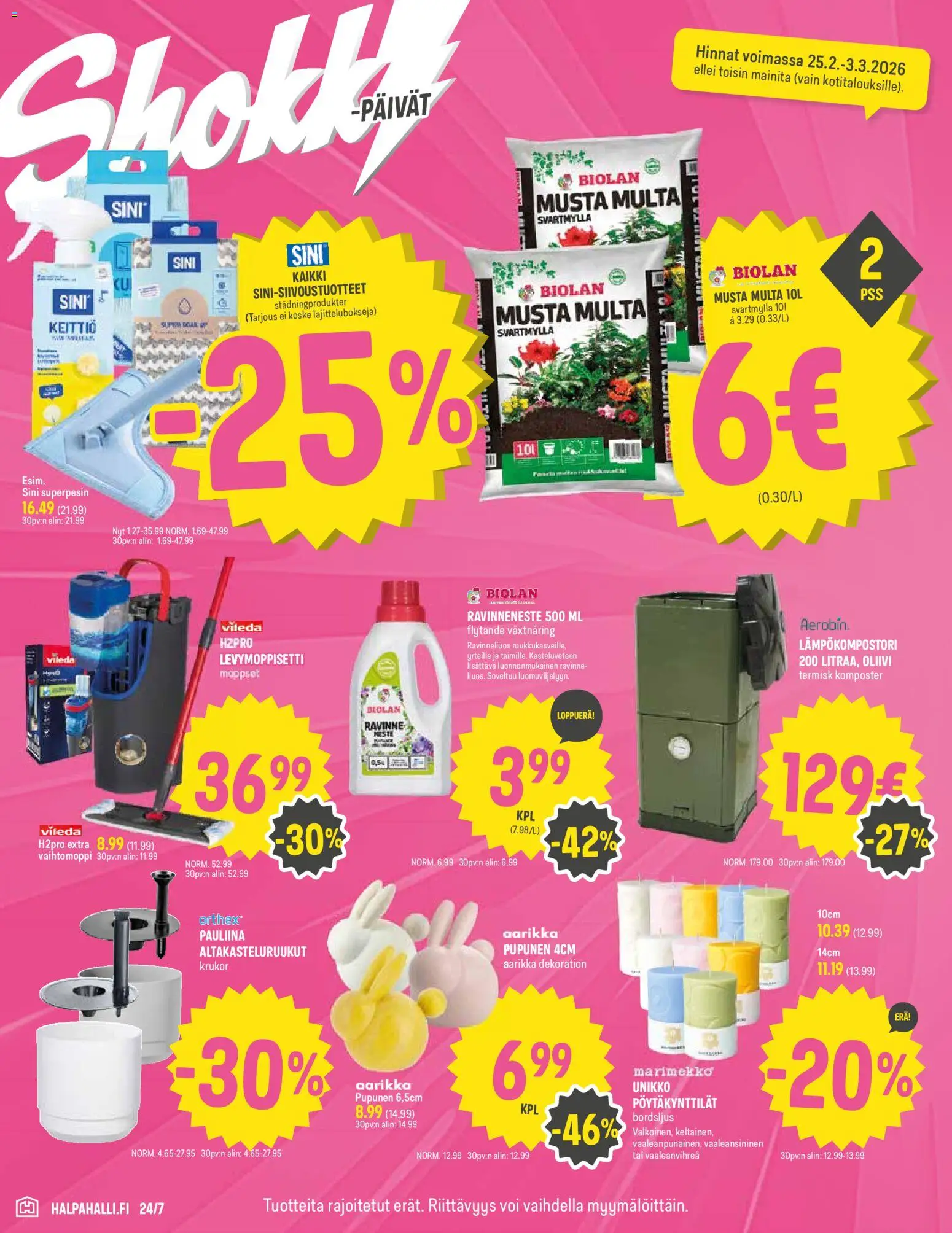 Halpa Halli tarjoukset – voimassa 25.02.2026 alkaen | Sivu: 8 | Tuotteet: Multa, Keittiö, Voi