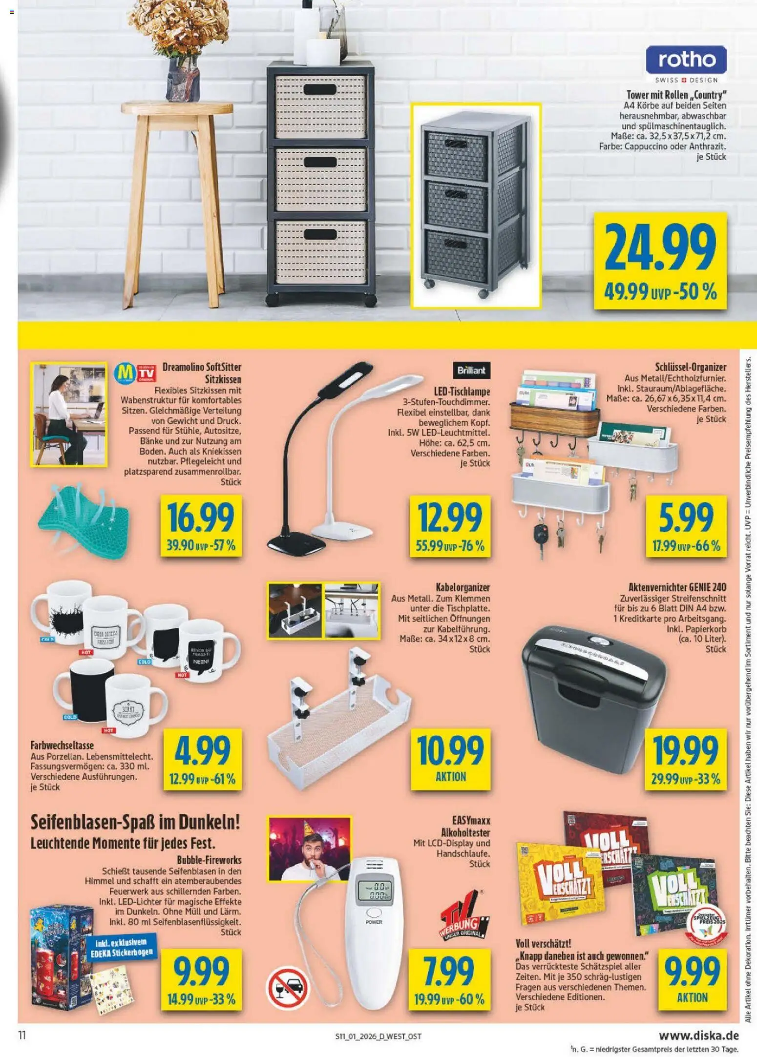 Diska - Diska Angebote Bayern KW01 – gültig ab 29.12.2025 | Seite: 11 | Produkte: Aktenvernichter, Gewicht