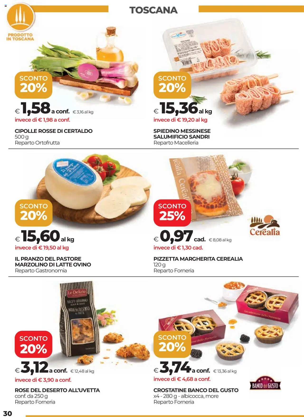 Volantino COOP del 19.06.2025 | Pagina: 30 | Prodotti: Cipolle, Latte, Crostatine, Ovino