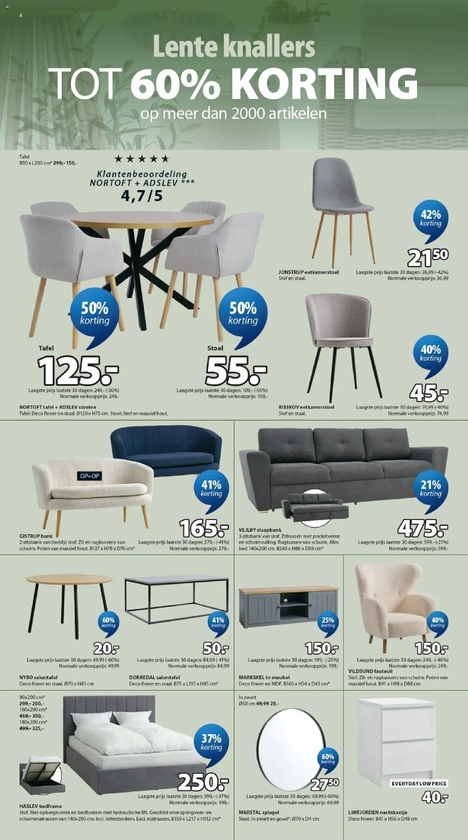 {H1} | Pagina: 4 | Producten: Nachtkastje, Bank, Fauteuil, Tafel