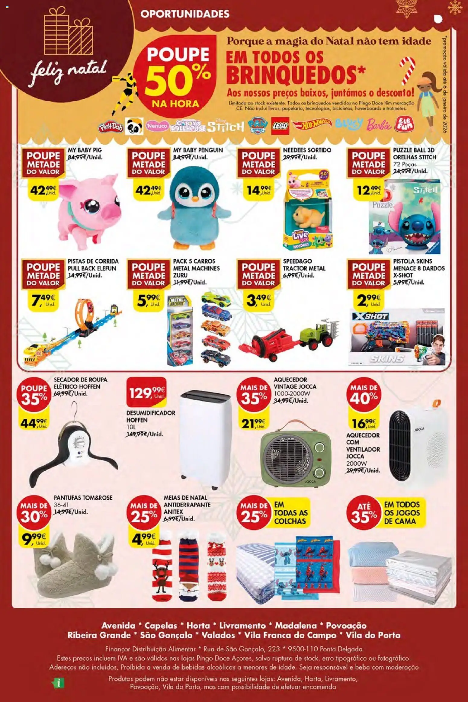 Pingo Doce Poupe Esta Semana Açores │ válido de 18.12.2025 | Página: 32 | Produtos: Secador, Aquecedor, Meias, Desumidificador