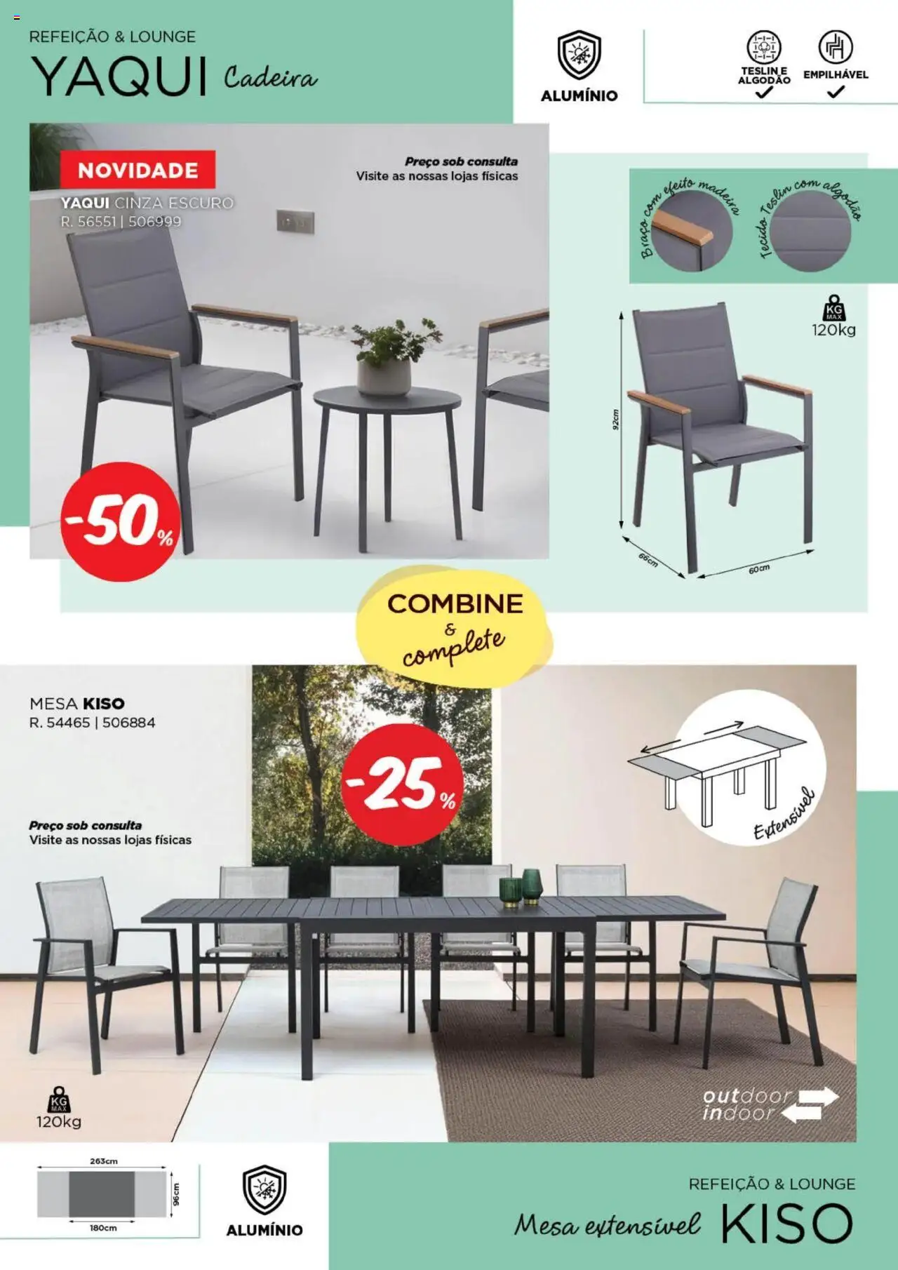 Espaço Casa - Catálogo  Ec Ar Livre  2025 │ válido de 04.03.2025 | Página: 42 | Produtos: Algodão, Mesa, Cadeira