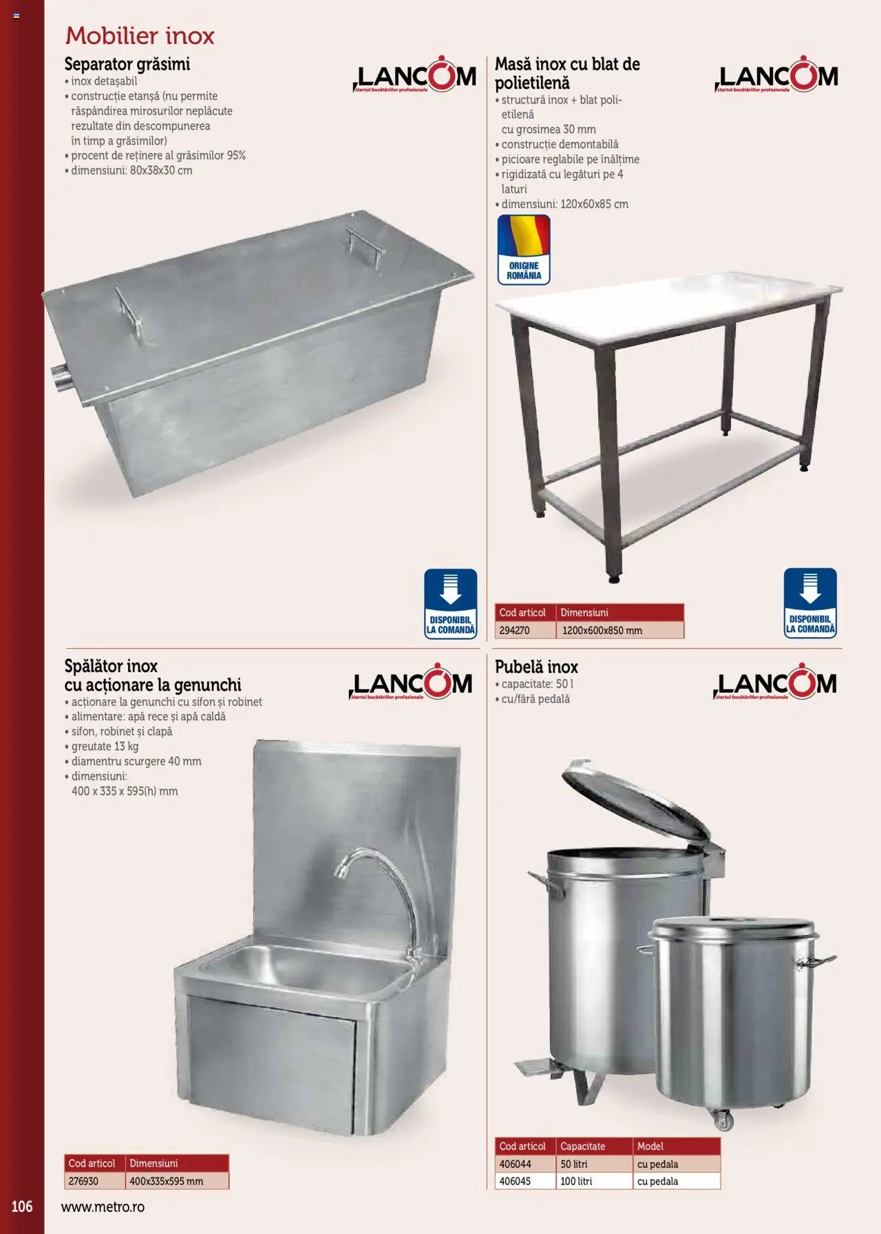 Noul catalog Metro – valabil de la 17.09.2025 | Pagină: 106 | Produse: Masă, Apă