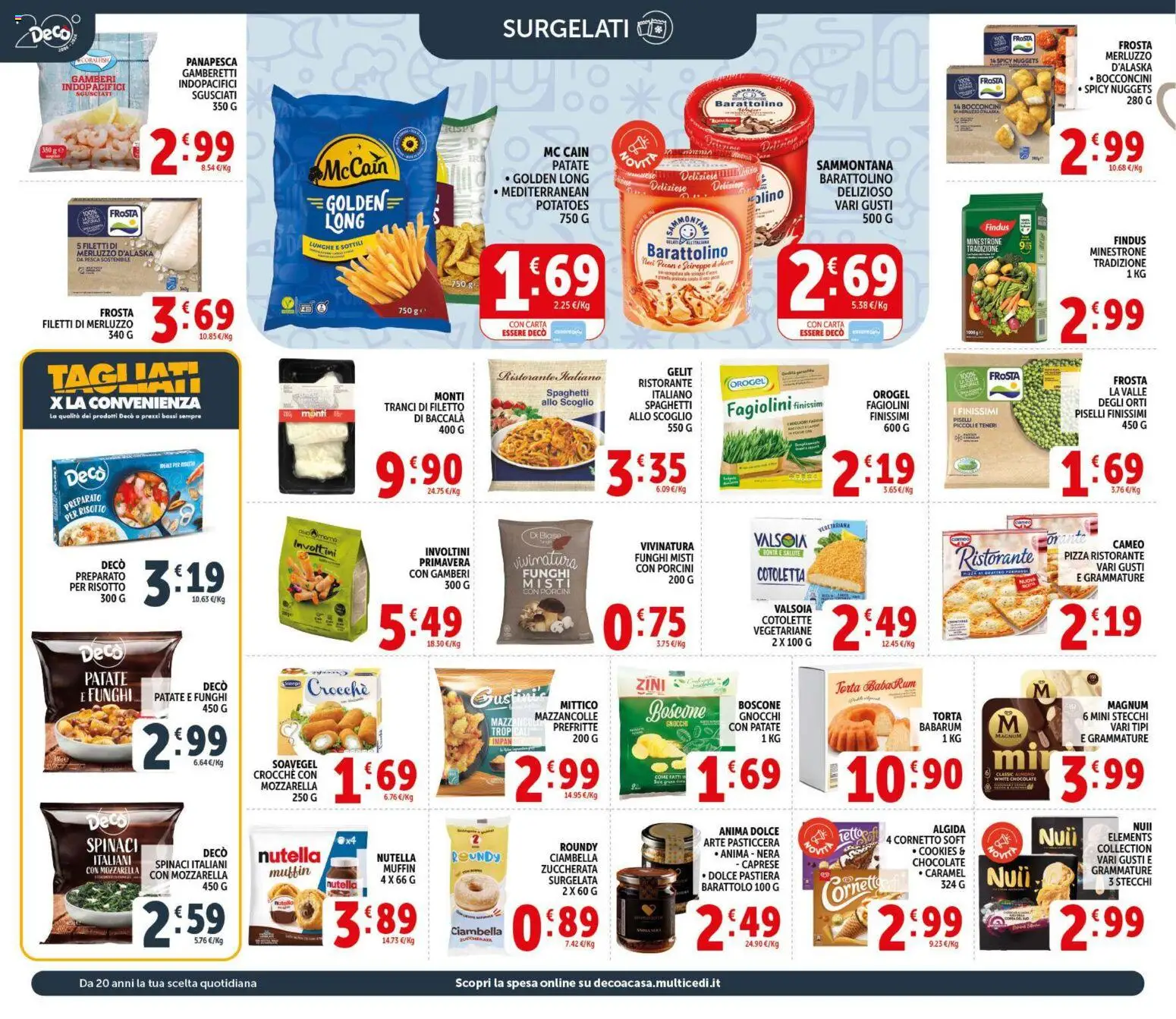 Volantino Decò del 09.04.2026 | Pagina: 10 | Prodotti: Pizza, Merluzzo, Nuggets, Mozzarella