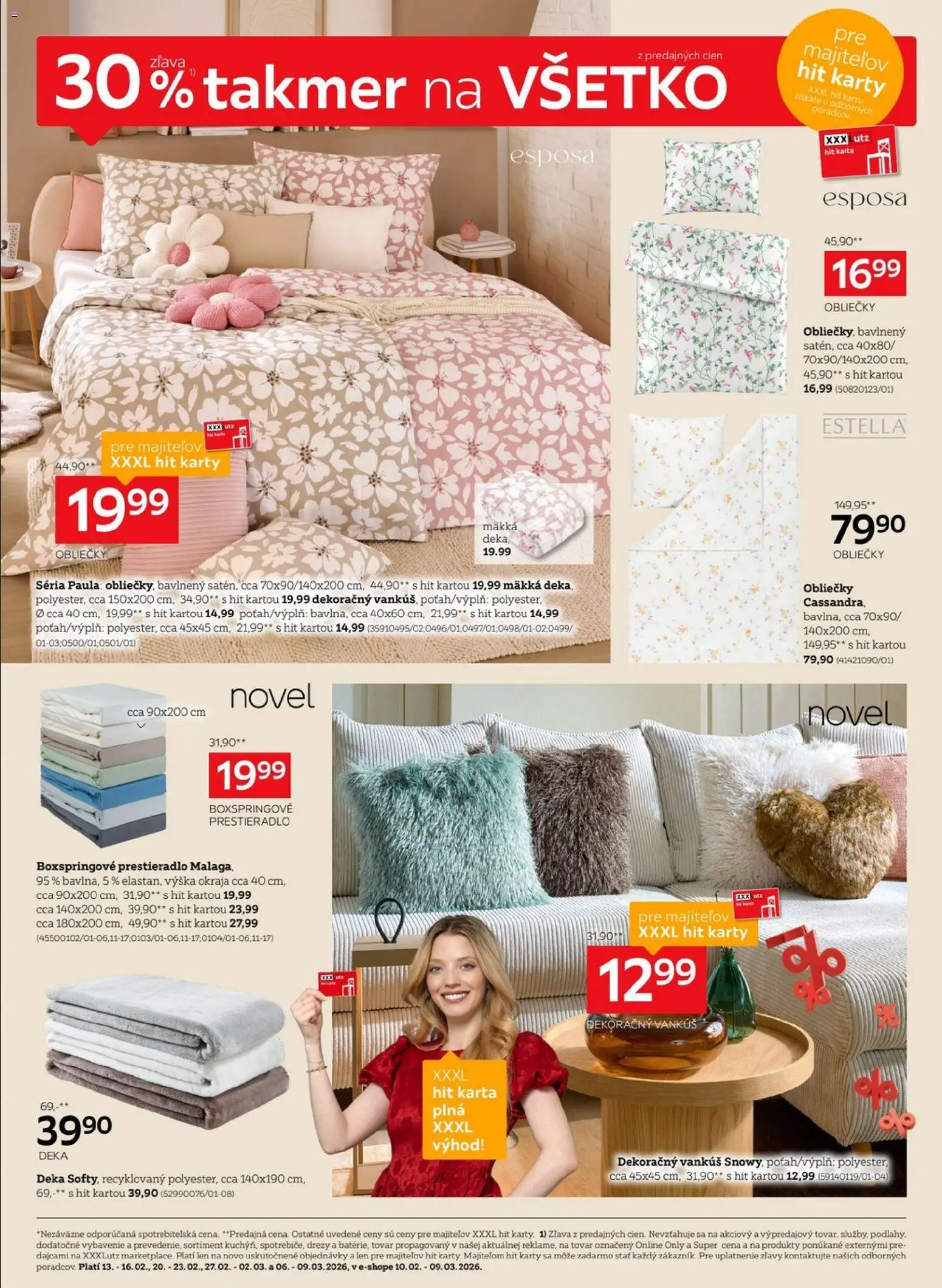 Nové XXXLutz akcie – leták je platný od 09.02.2026 | Strana: 2 | Produkty: Drezy, Obliečky, Vankúš