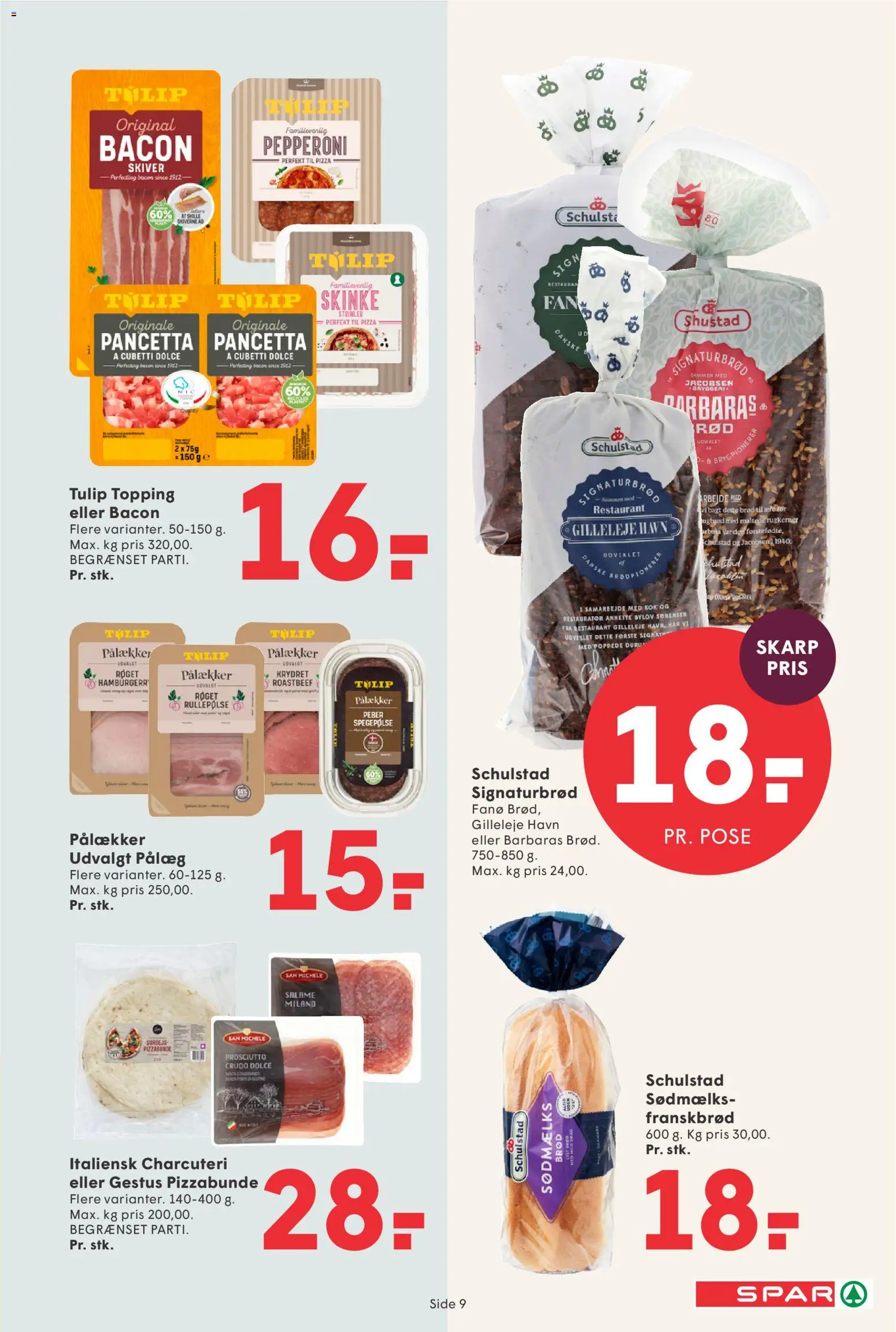 Spar tilbudsavis – gyldig fra 20.02.2026 | Side: 9 | Produkter: Pizza, Spegepølse, Rullepølse, Peber