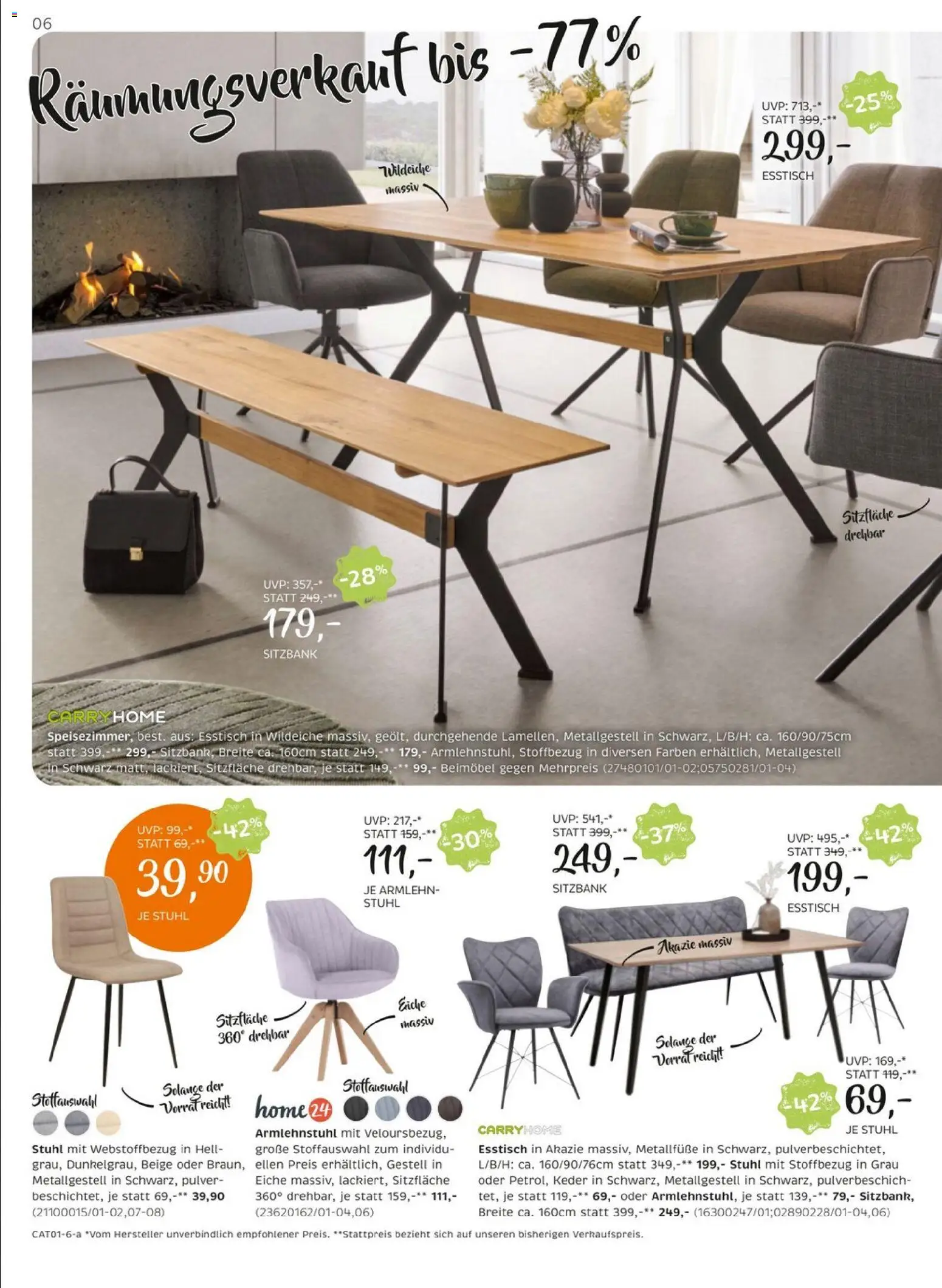 XXXLutz Carry Home Räumt bis -77% gültig ab 22.12.2025 | Seite: 6 | Produkte: Stuhl