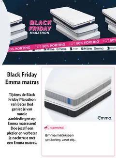 Beter Bed - Black Friday - Voorbeeld van een folder van Beter Bed, geldig van 11.11.2025 | Pagina: 7 | Producten: Bed, Matras
