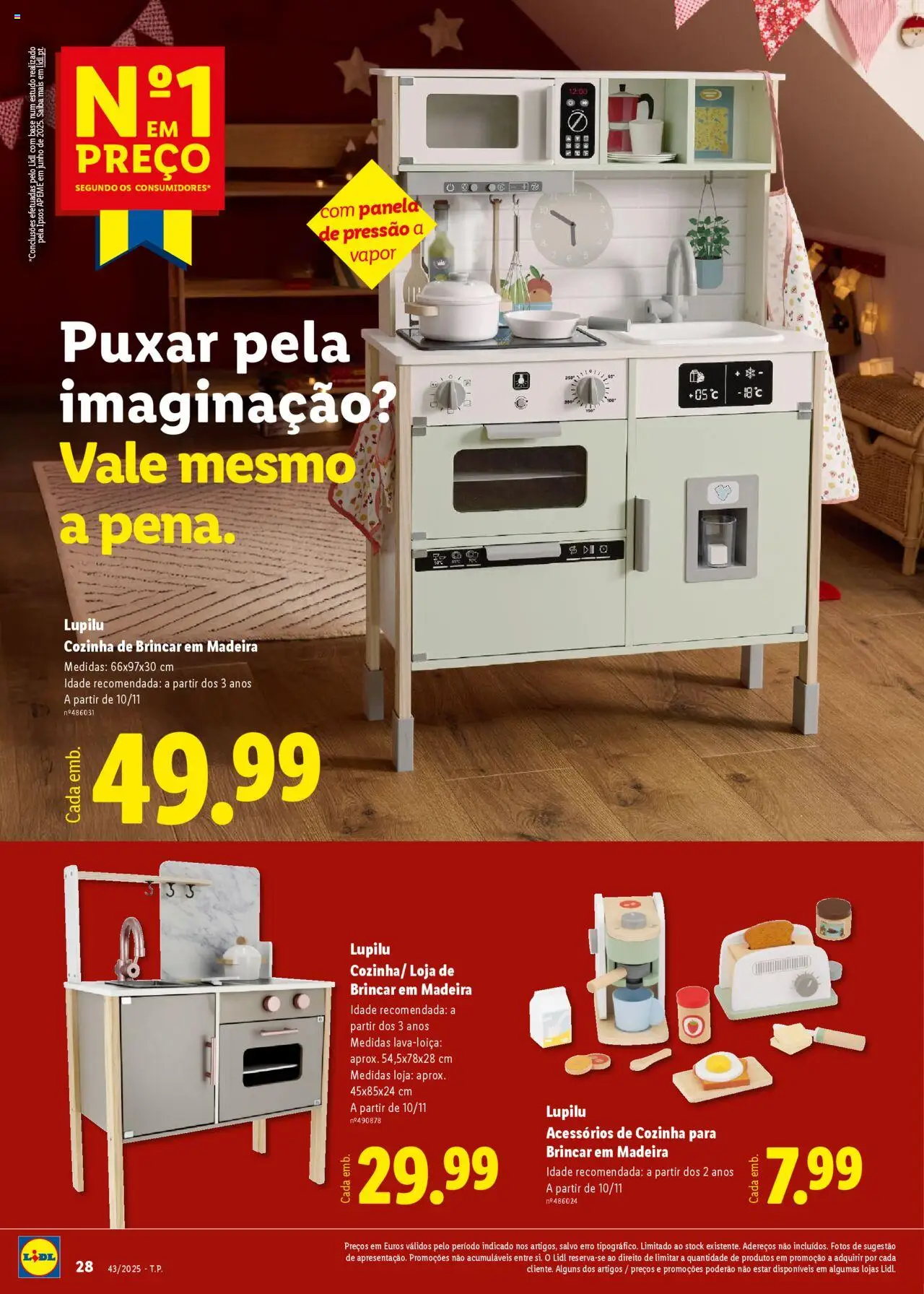 Lidl Natal │ válido de 17.10.2025 | Página: 28 | Produtos: Cozinha de brincar, Base, Panela, Panela de pressão