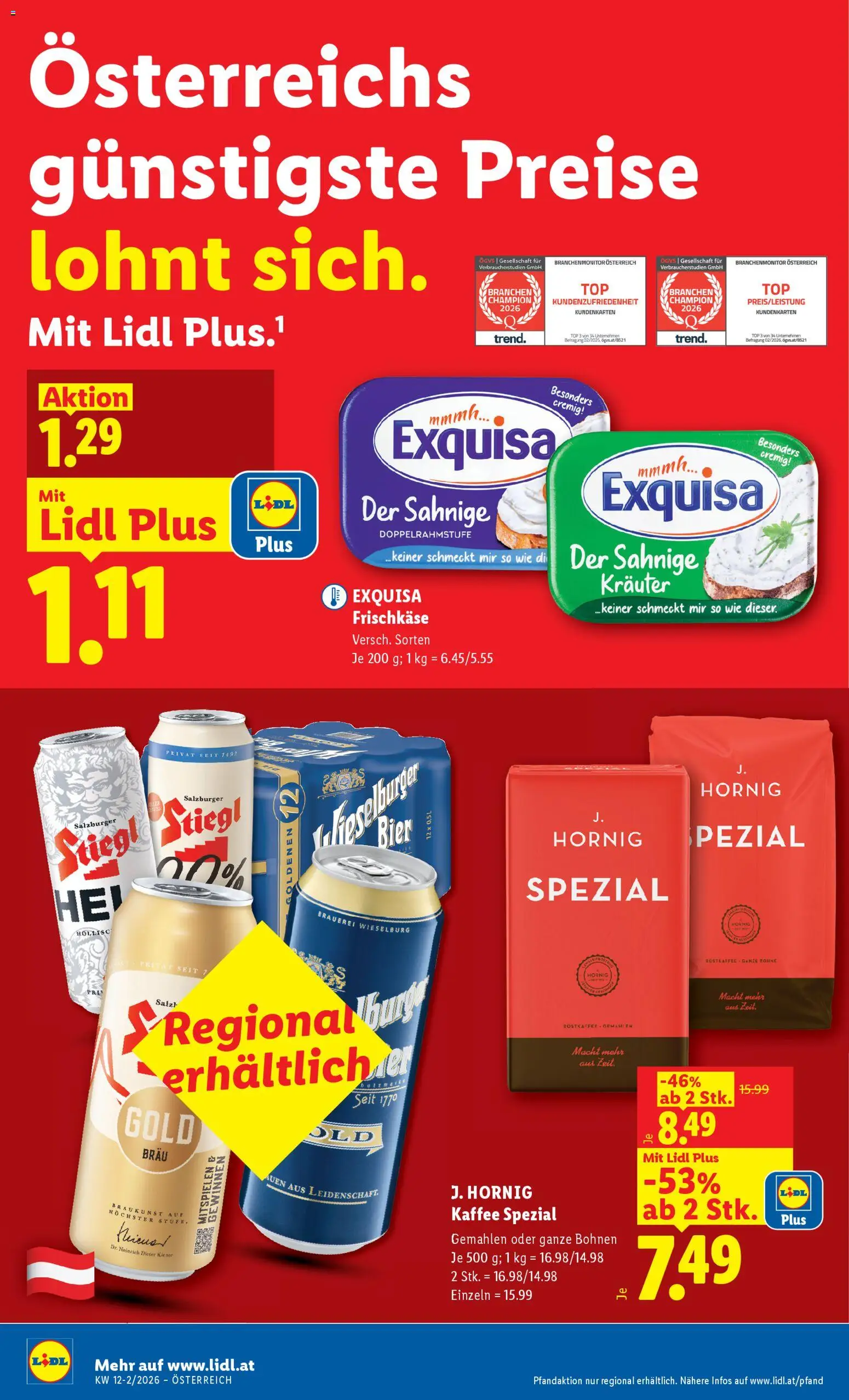 Lidl Flugblatt - Dornbirn, Feldkirch, Graz gültig ab 19.03.2026 | Seite: 4 | Produkte: Kaffee, Bier