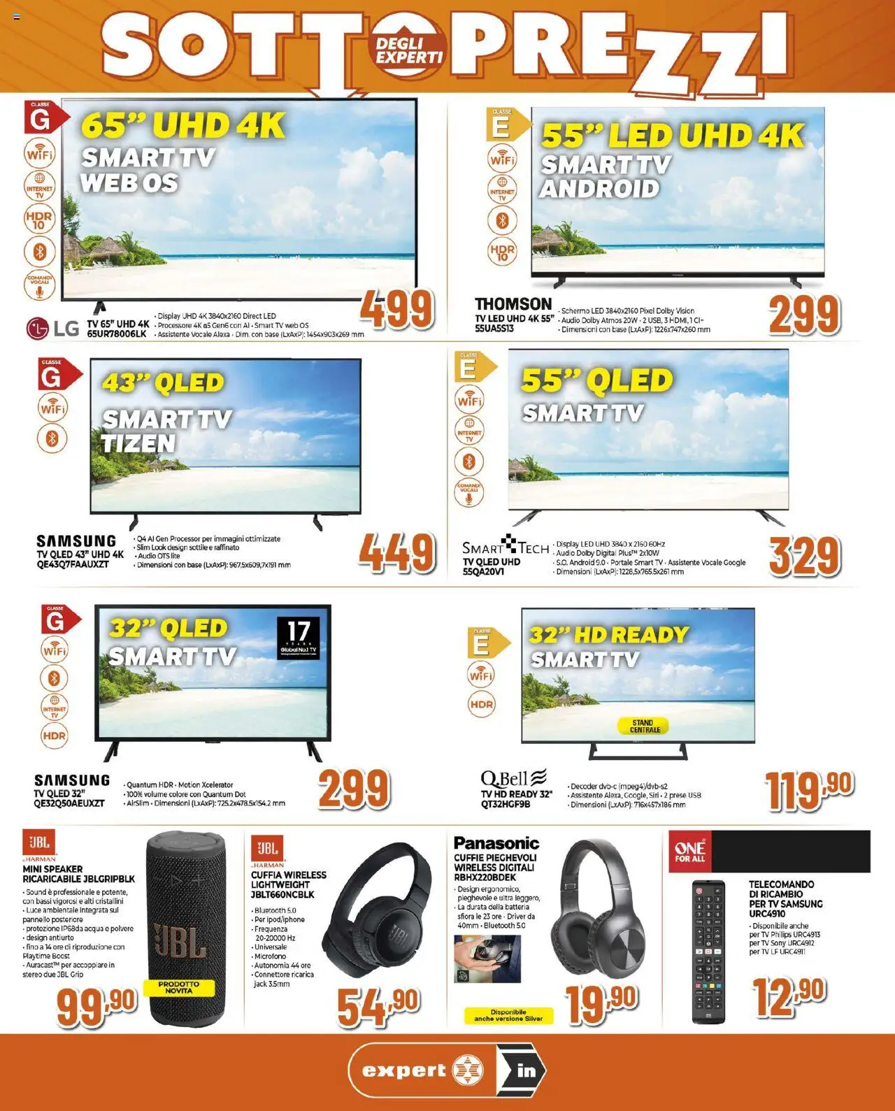 Volantino Ipercoop del 02.10.2025 | Pagina: 2 | Prodotti: Tv samsung, Decoder, Cuffie, Connettore