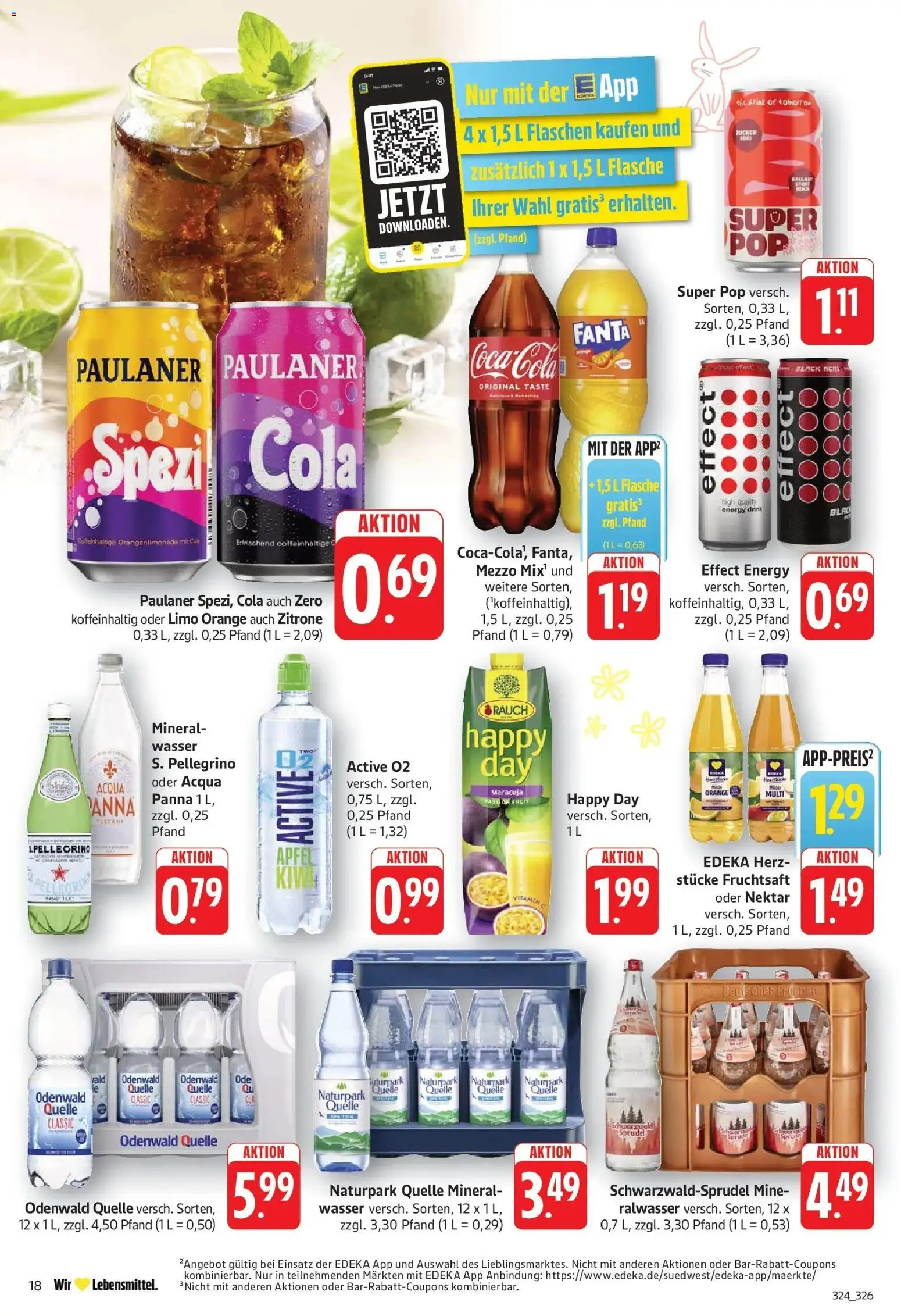 E center Prospekt Walldorf	 – gültig ab 23.03.2026 | Seite: 18 | Produkte: Wasser, Zitrone, Fruchtsaft, Paulaner