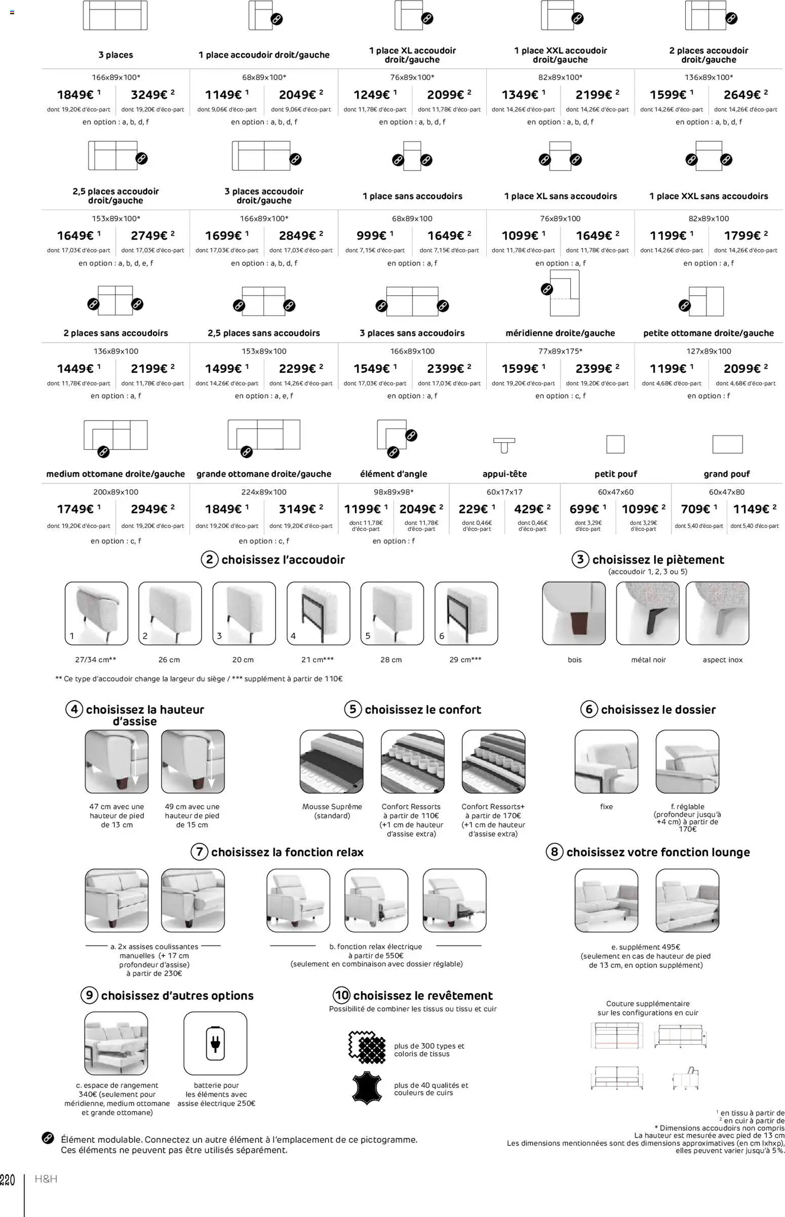 {H1} | Page: 220 | Produits: Mousse, Batterie, Combinaison