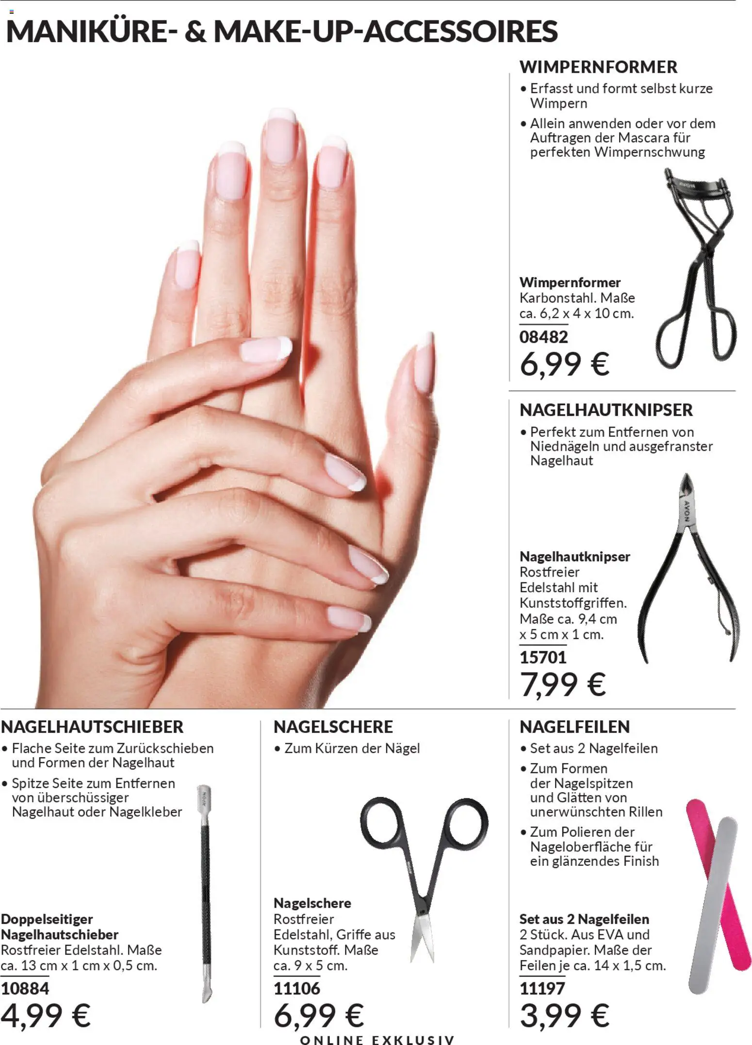 AVON Katalog März 2026 – gültig ab 01.03.2026 | Seite: 188 | Produkte: Finish, Wimpernformer, Mascara, Nagelschere