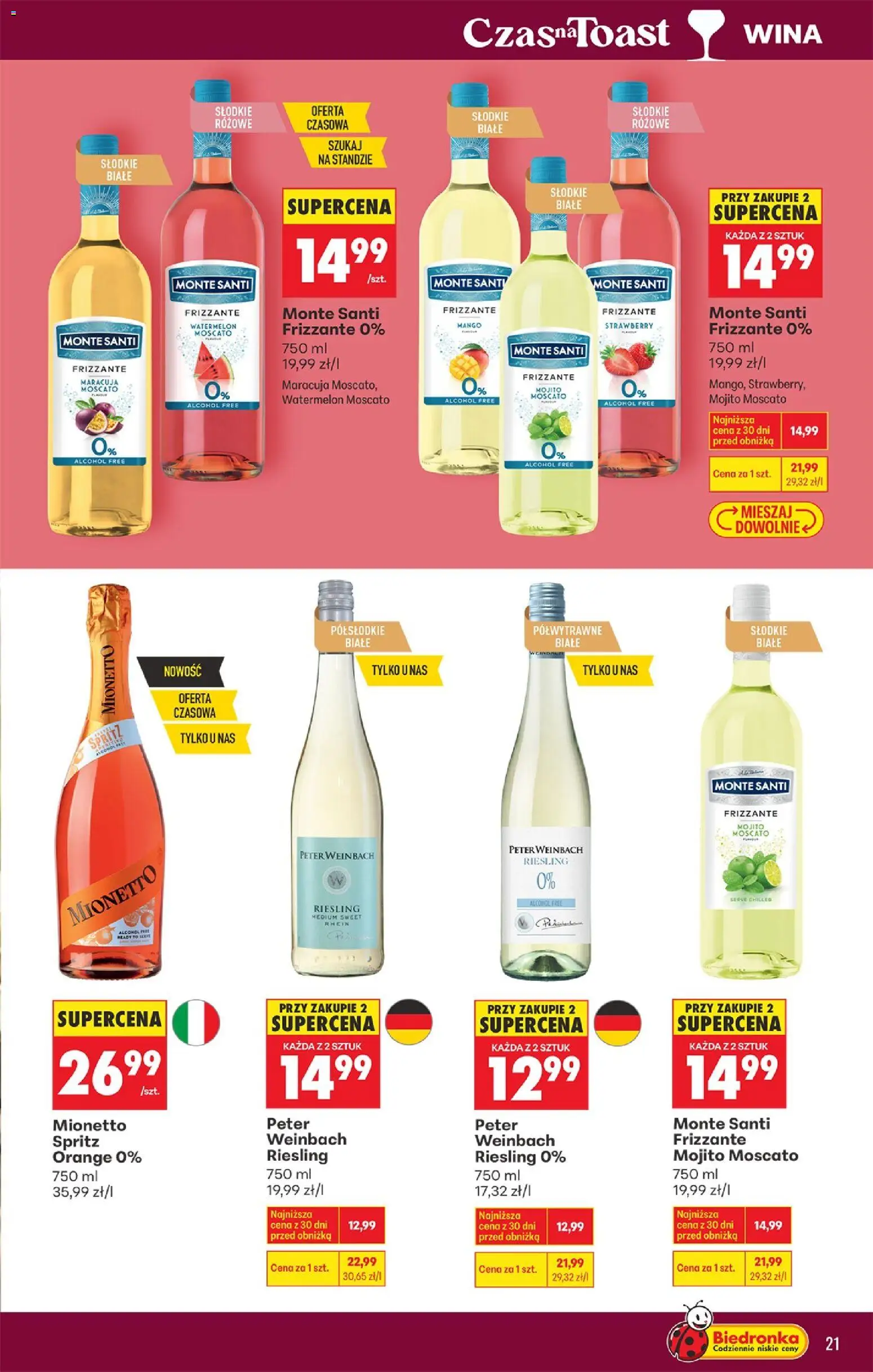 Biedronka gazetka - Czas na toast od 23.03.2026 | Strona: 23