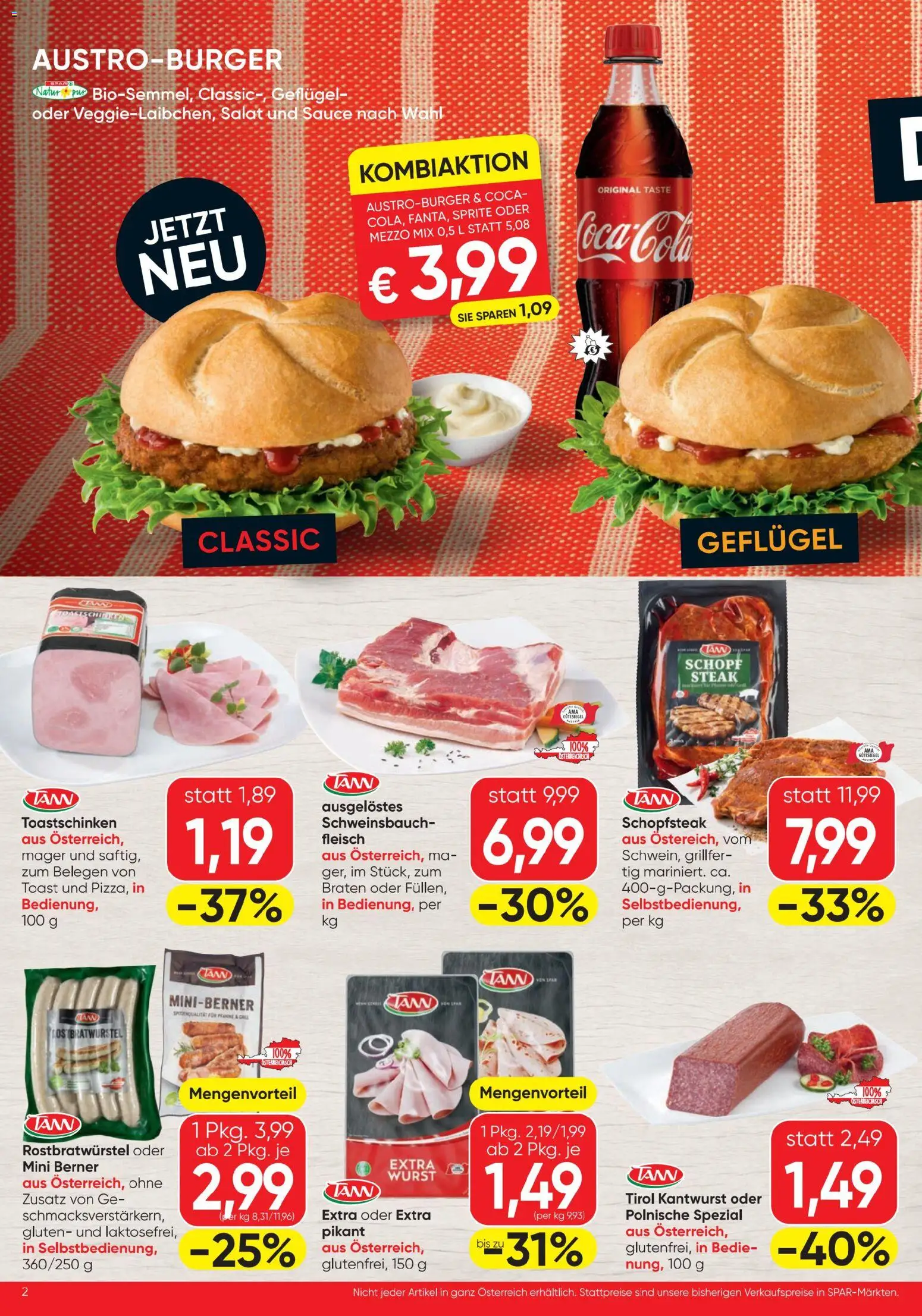 Spar - Flugblatt gültig ab 16.04.2026 | Seite: 2 | Produkte: Salat, Wurst