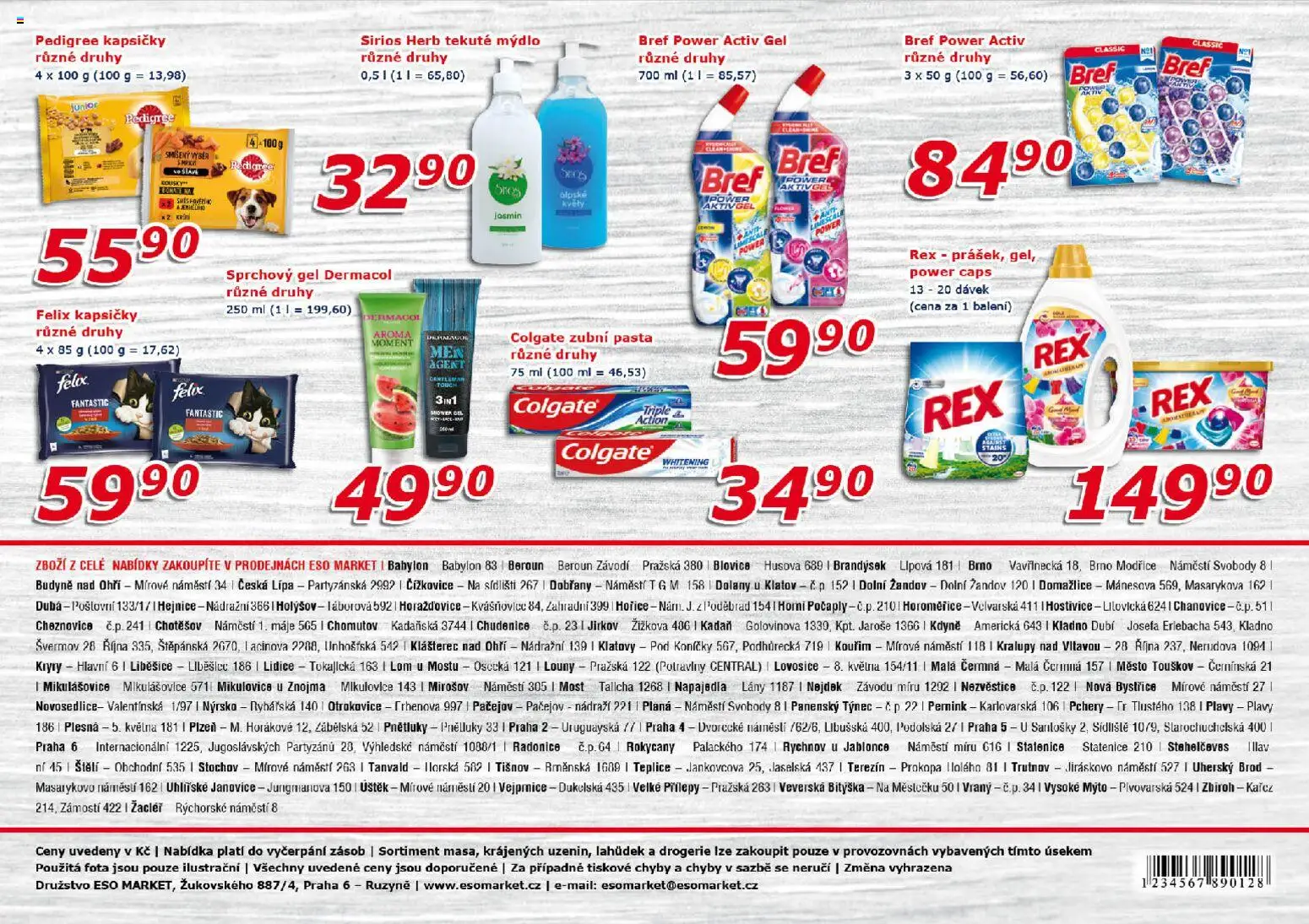 Eso market leták od 07.01.2026 | Strana: 8 | Produkty: Mýdlo, Sprchový gel, Pedigree kapsičky, Drogerie