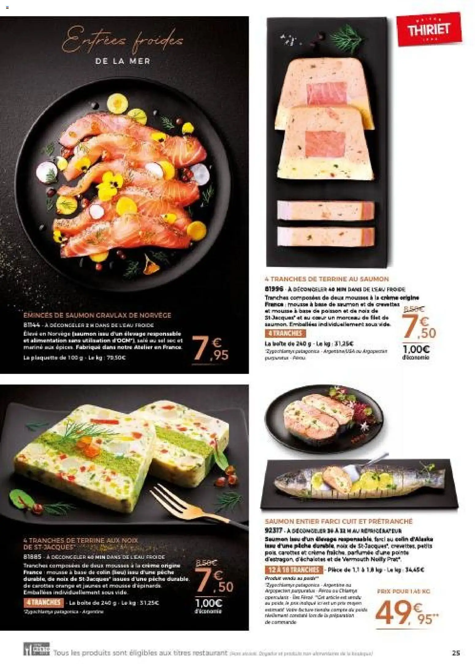 {H1} | Page: 25 | Produits: Carottes, Saumon entier, Pois, Saumon