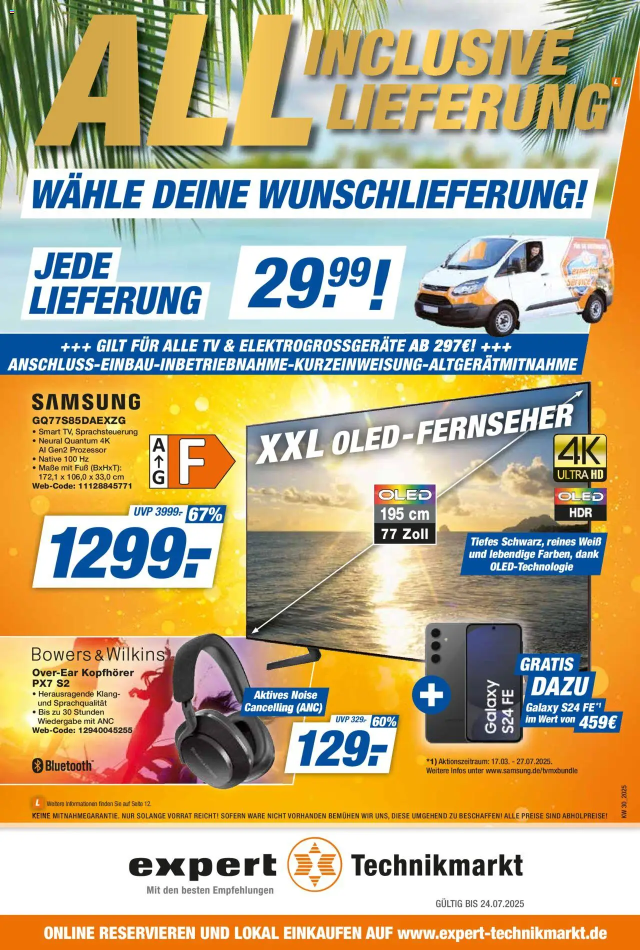 Expert Prospekt 	 - gültig ab dem 18.07.2025 | Seite: 1 | Produkte: Samsung, TV, Kopfhörer