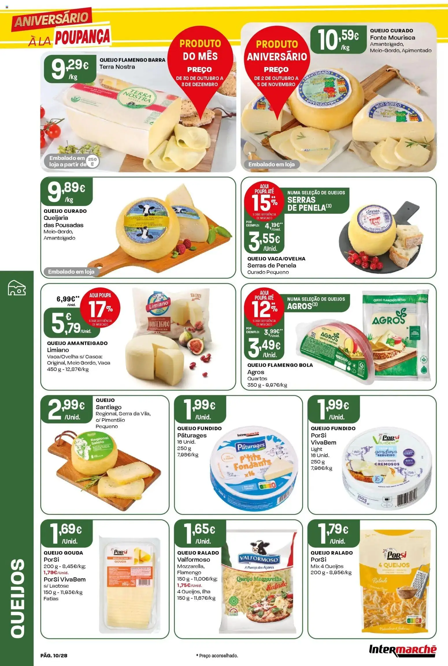 Intermarché - Aniversário à la poupança. │ válido de 30.10.2025 | Página: 10 | Produtos: Pimentão, Queijo
