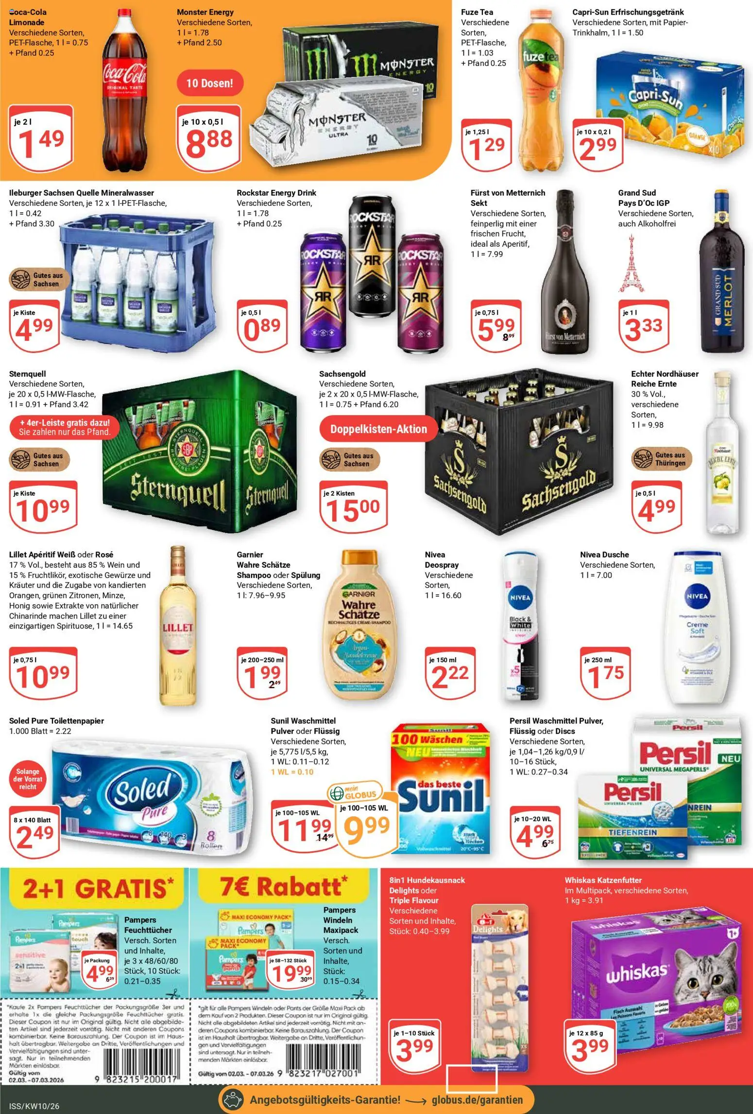 Globus Prospekt – gültig ab 02.03.2026 | Seite: 5 | Produkte: Furst von metternich, Shampoo, Wein, Whiskas
