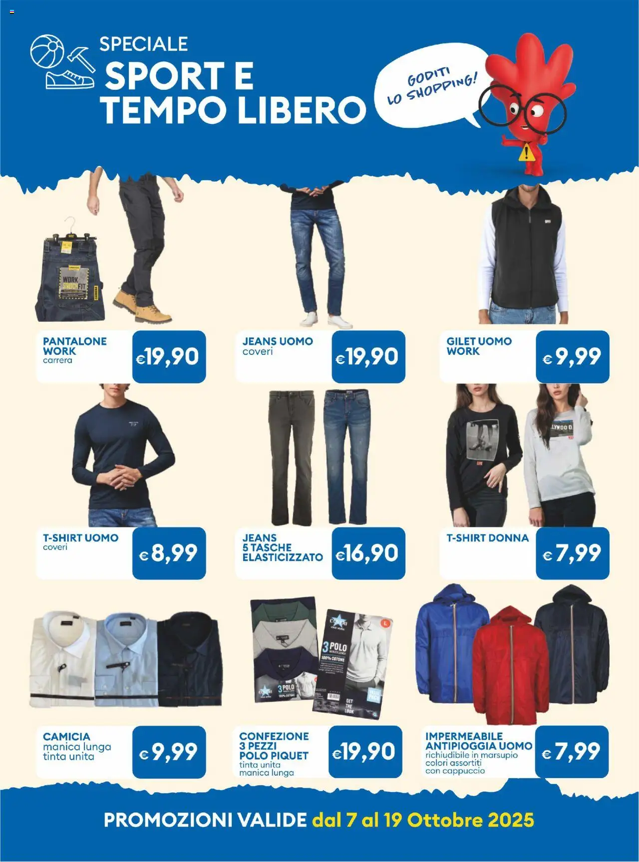 Volantino MD Discount del 07.10.2025 | Pagina: 24 | Prodotti: Gilet, Jeans, Polo, Cappuccio