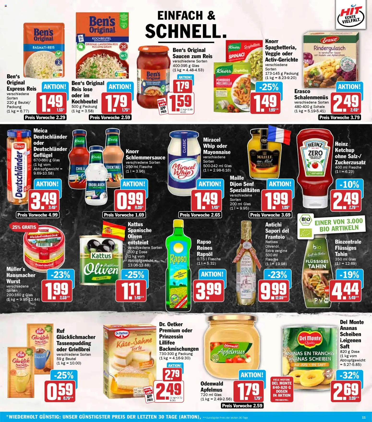 HIT Bayern – gültig ab 12.01.2026 | Seite: 11 | Produkte: Rapsöl, Mozzarella, Knorr, Knoblauch