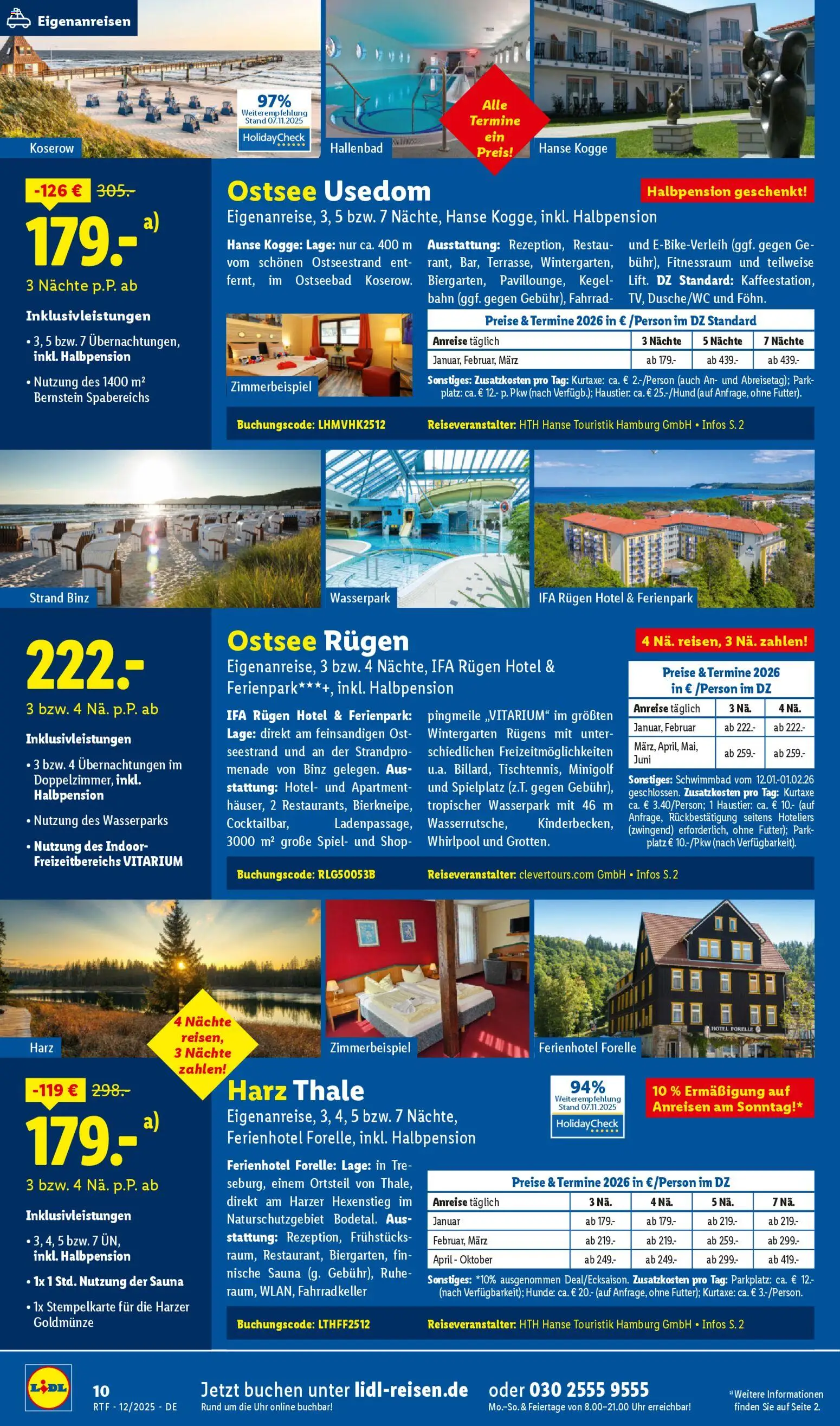 Lidl Reisen Dezember/Januar Reise-Highlights – gültig ab 12.12.2025 | Seite: 10 | Produkte: Spiel, Uhr