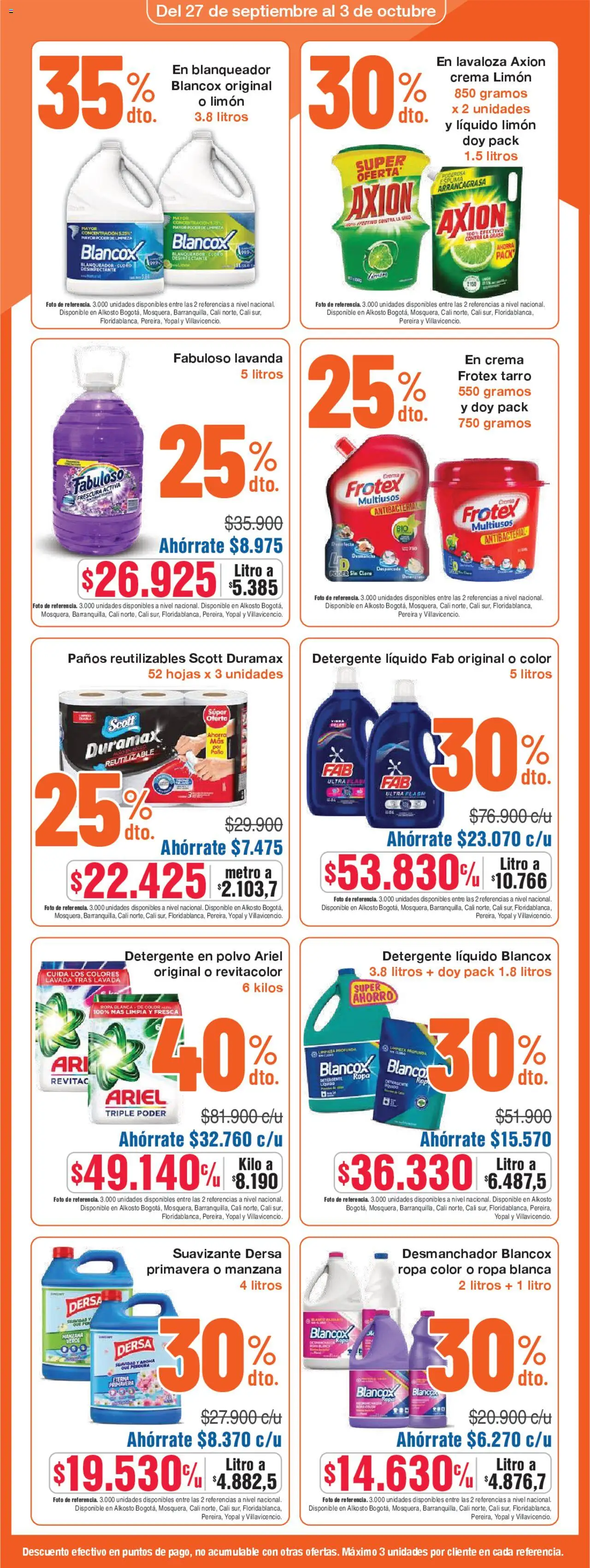 Alkosto folleto │ válido desde el 27.09.2025 | Página: 6 | Productos: Polvo, Detergente, Crema, Suavizante