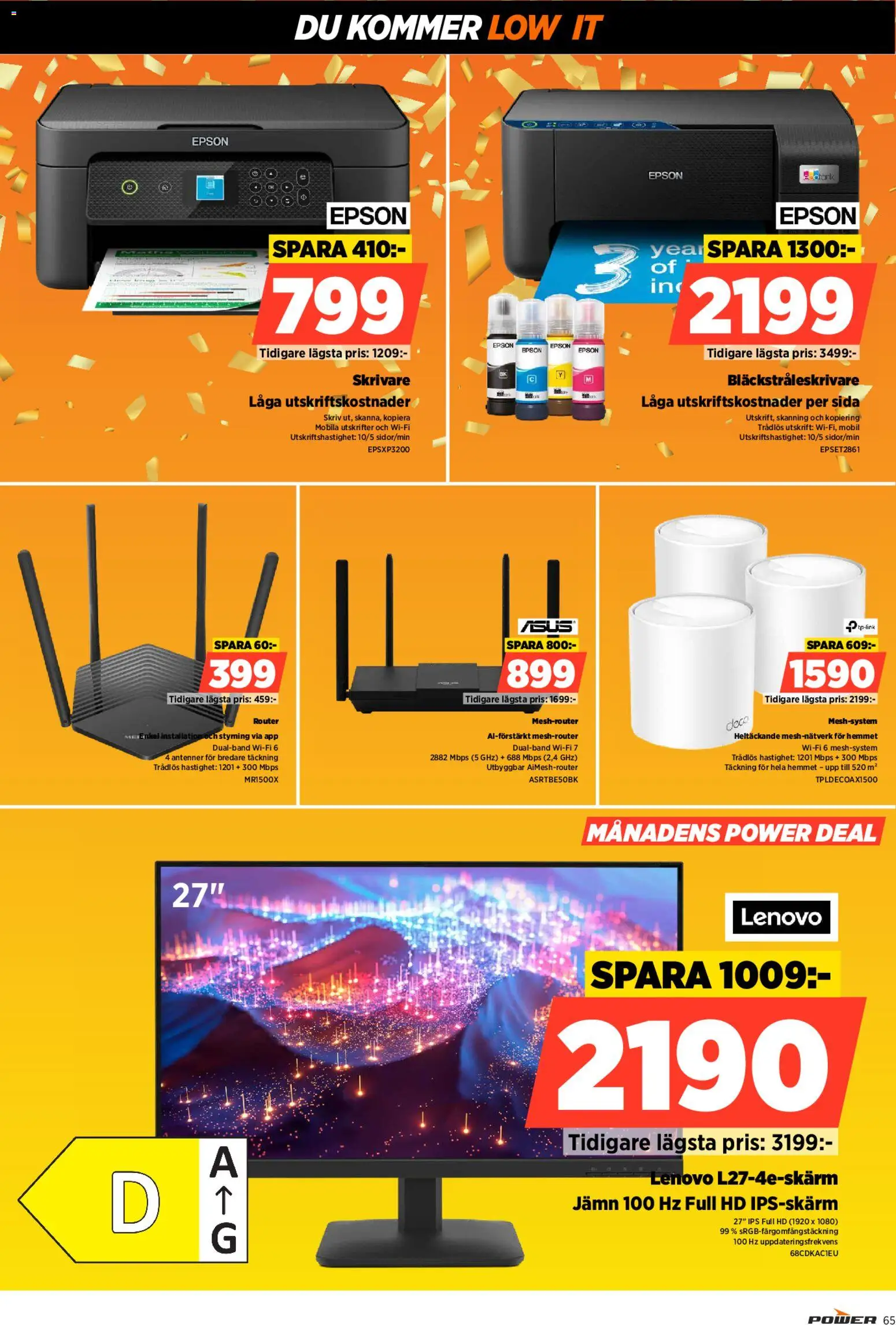 Power reklamblad aktuell från 02.03.2026 | Sida: 65 | Produkter: Skrivare, Router, Wifi