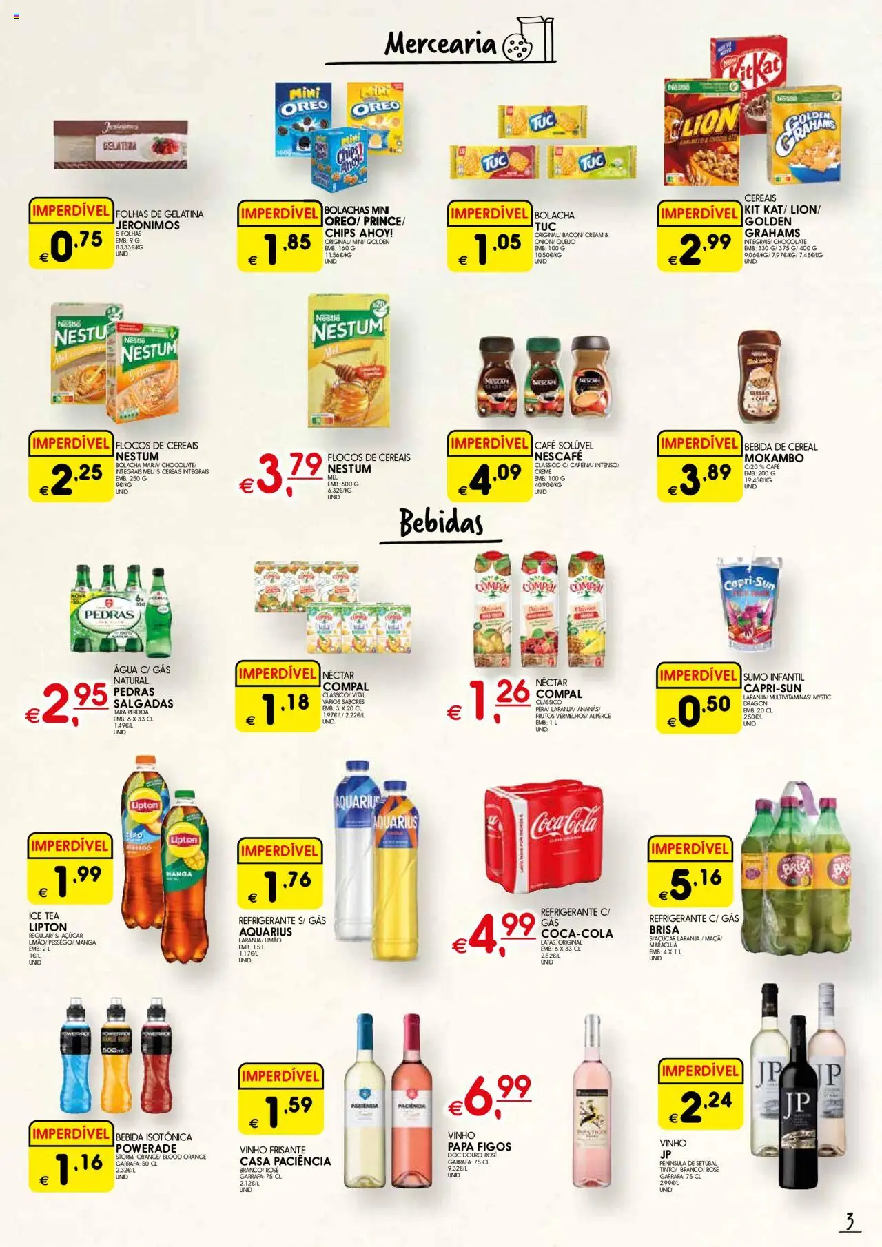 Meu Super folheto Madeira │ válido de 18.09.2025 | Página: 3 | Produtos: Agua, Café solúvel, Nestlé, Chocolate