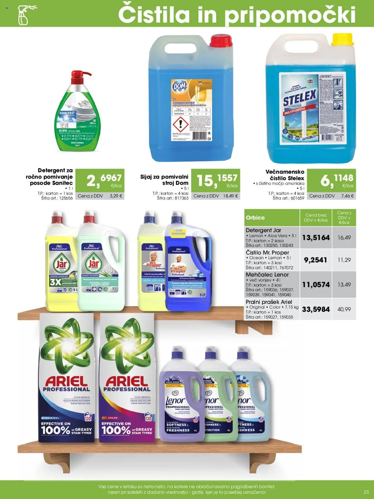 Novi Tuš katalog ponudbe – veljaven od 07.10.2025 | Stran: 23 | Izdelki: Pralni prašek, Čistila, Kos, Detergent