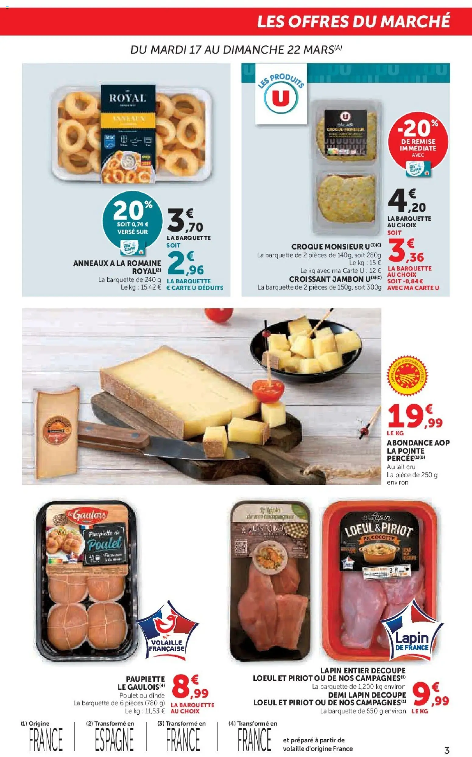 {H1} | Page: 3 | Produits: Lapin, Volaille, Lait, Jambon