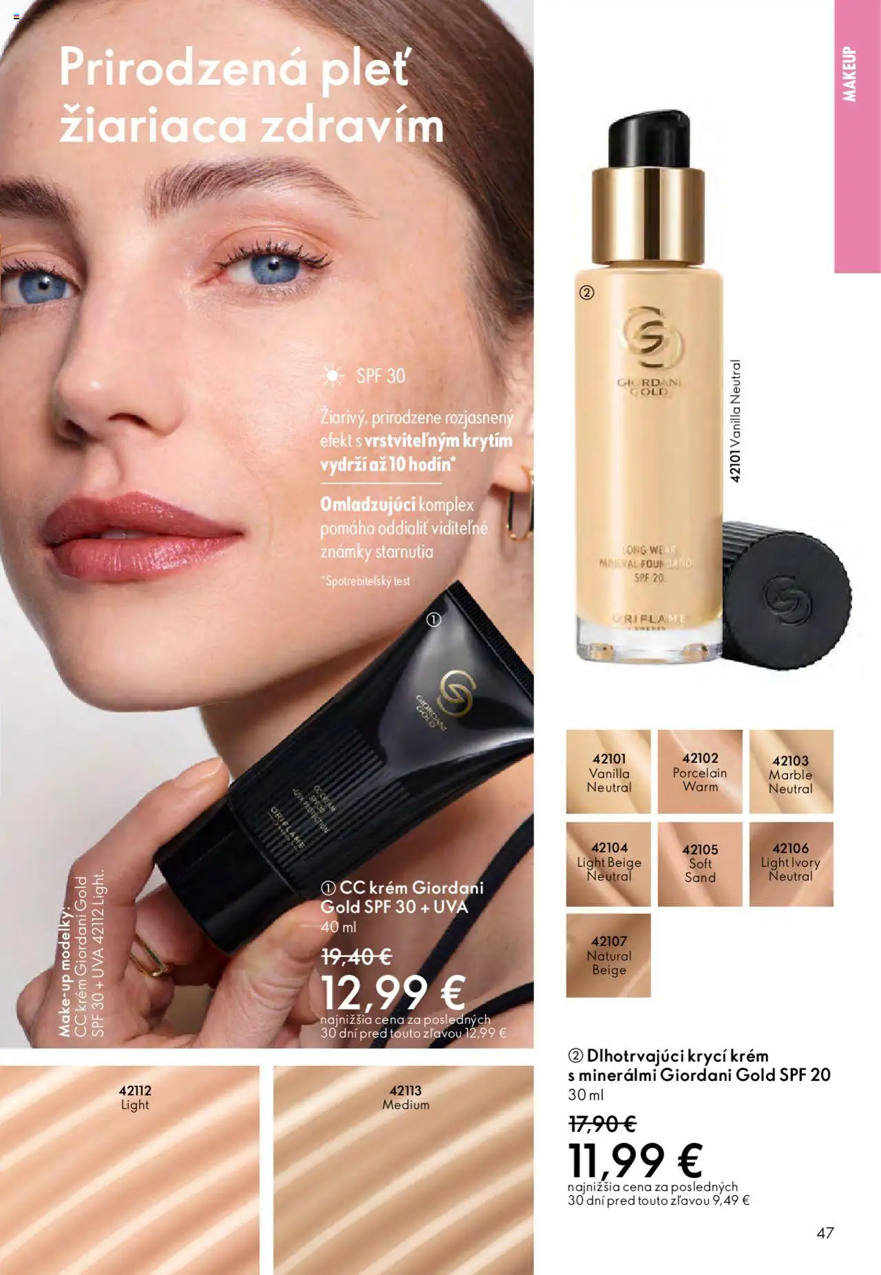 Nové Oriflame akcie – leták je platný od 01.10.2025 | Strana: 47 | Produkty: CC krém, Krém