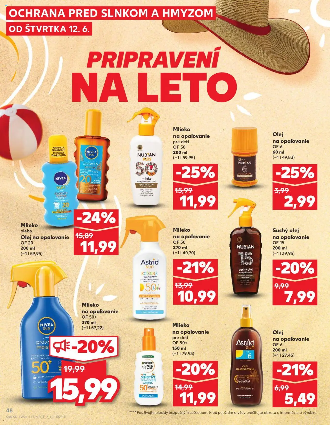 Nové Kaufland akcie – leták je platný od 12.06.2025 | Strana: 48 | Produkty: Mlieko, Olej, Nivea
