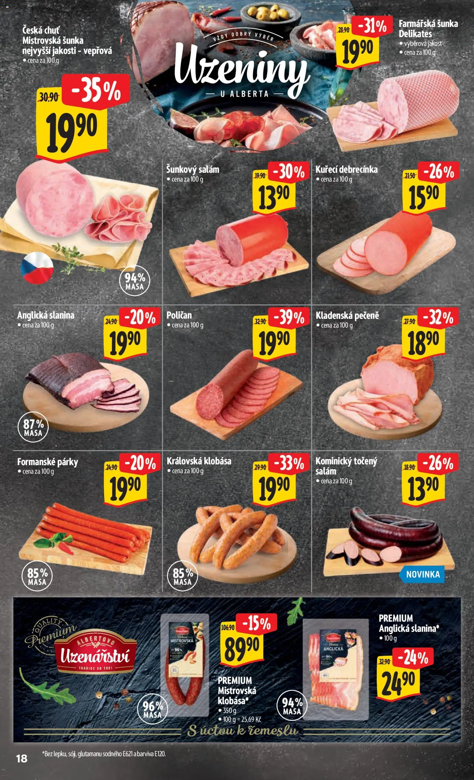 Albert leták - Hypermarket od 21.01.2026 | Strana: 24 | Produkty: Salám, Šunka, Uzeniny, Šunkový salám